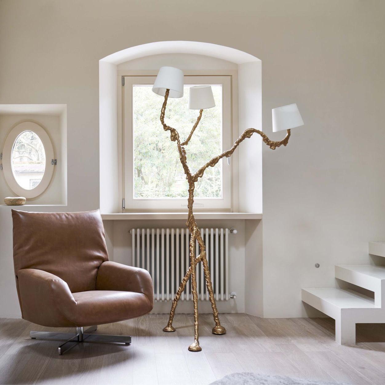 Ines Floor Lamp ∅ 31.5″ - Drapery-1-Luxehomezone