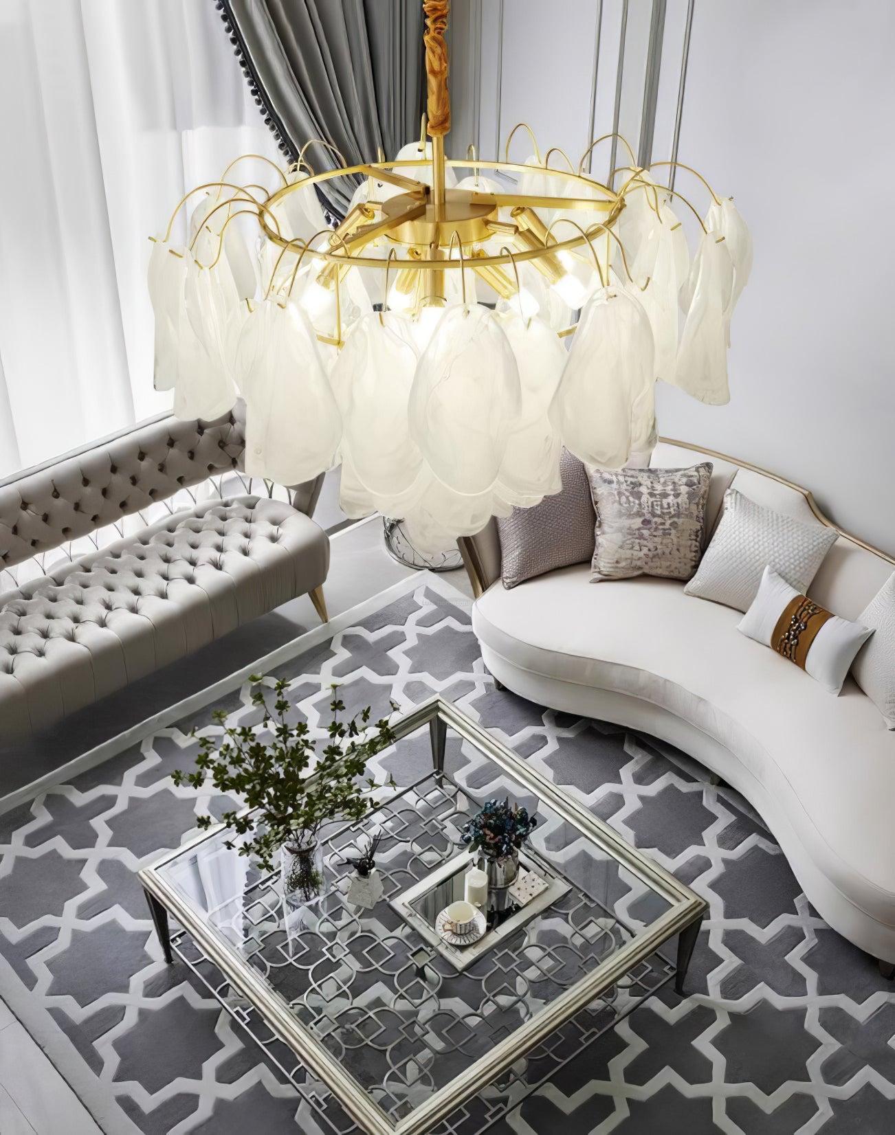 Multi Tier Cloud Glass Pendant - Cylinder-1-Luxehomezone