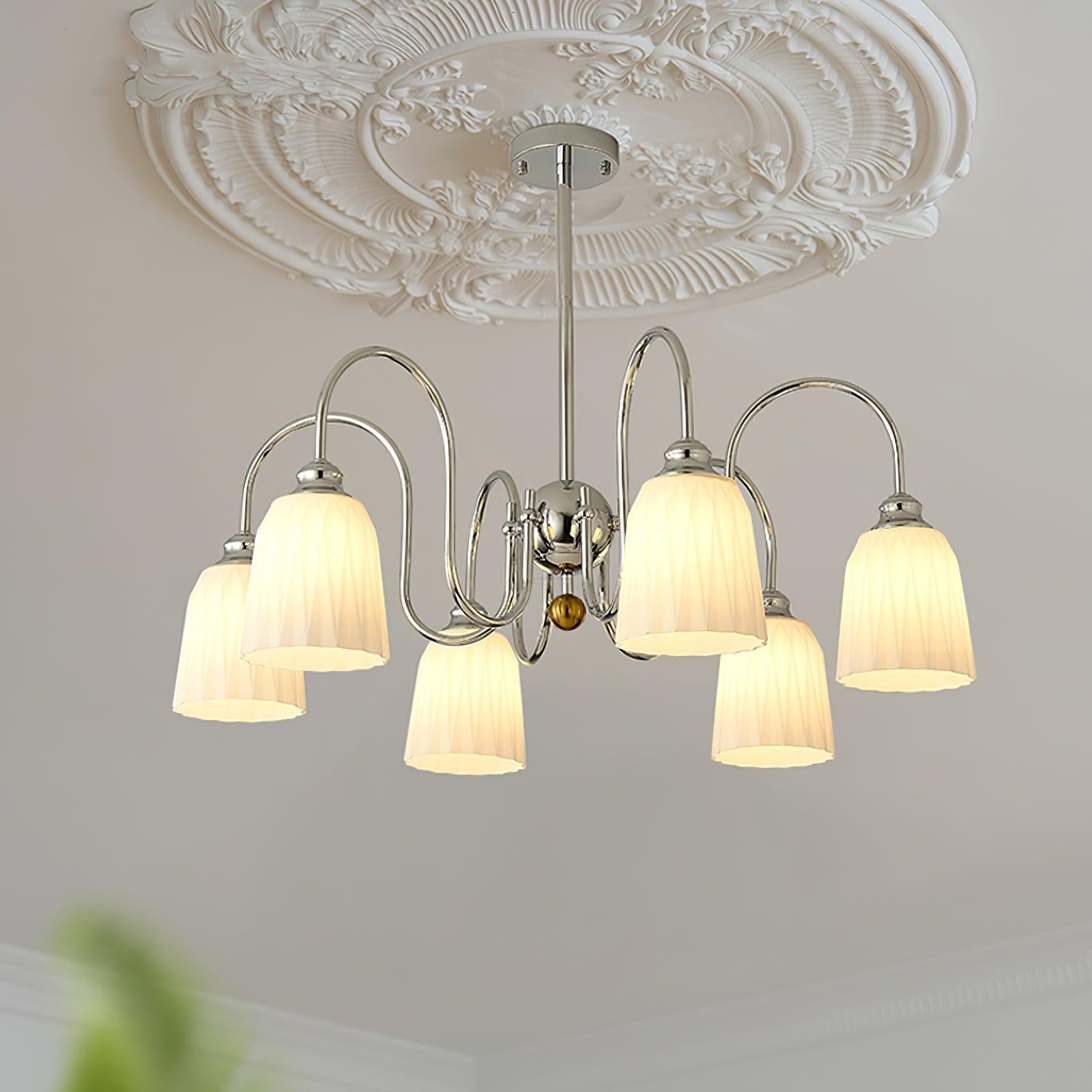 Bauhaus Pleated Chandelier with 3/5/6/8 heads