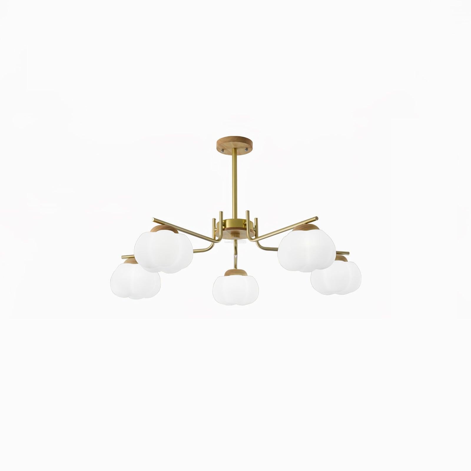 Plastic Cotton Balls Chandelier with 5/8 heads - Zahara-1-Luxehomezone