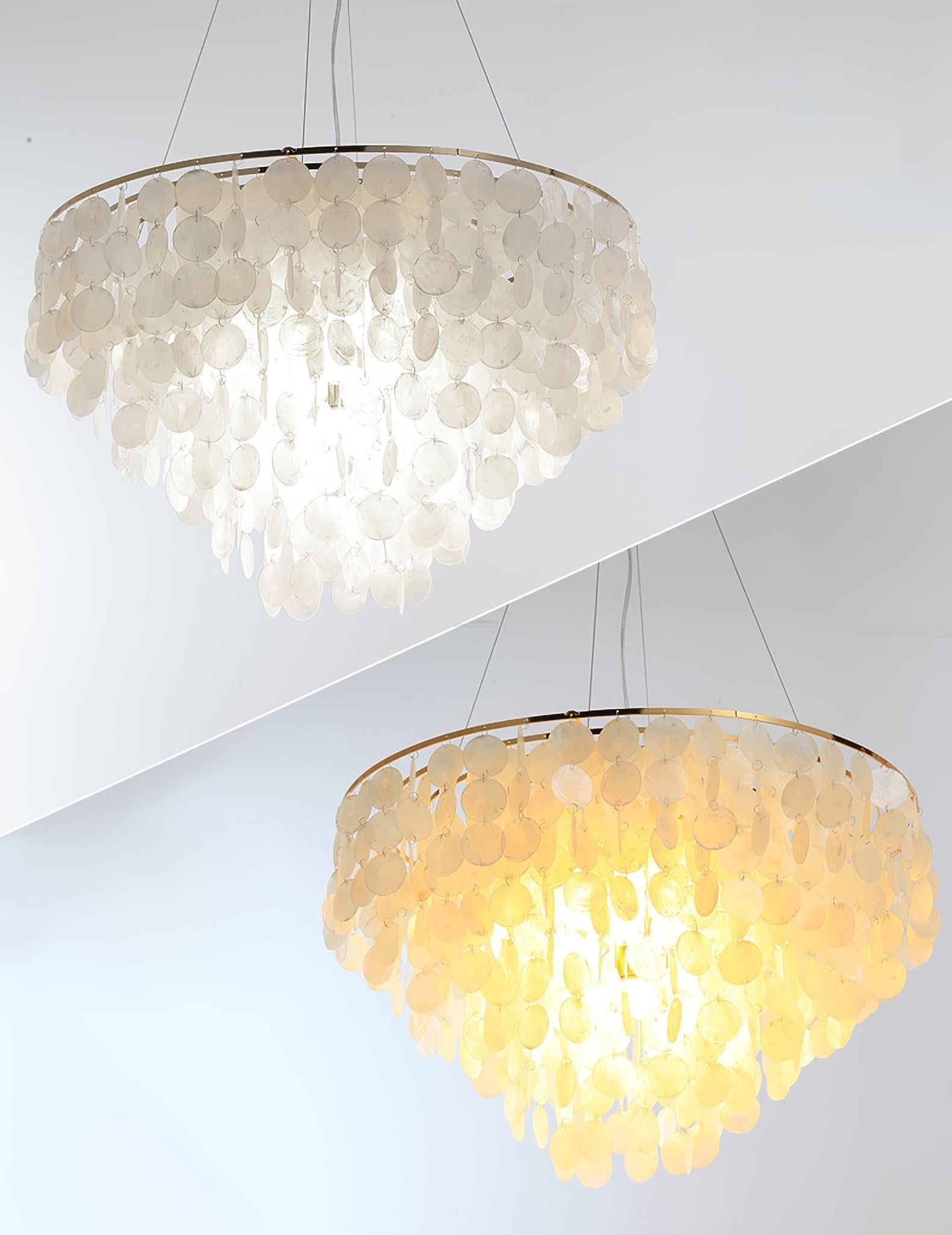 Shell Wind Chime Chandelier ∅ 19.7″ - Luxehomezone