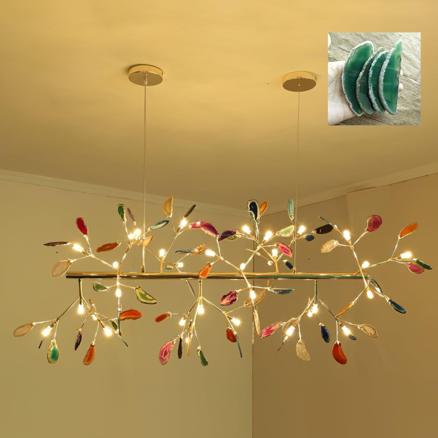 Agate Flake Chandelier with 4/12/16/20 heads - Branch-1-Luxehomezone