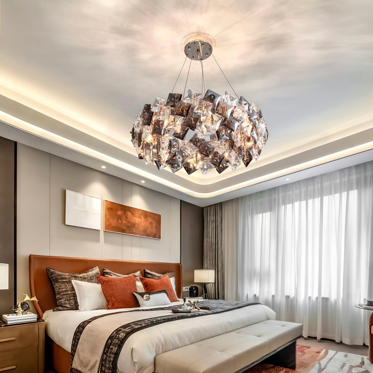 Scale Crystal Round Chandelier Φ 23.6″ - Luxehomezone