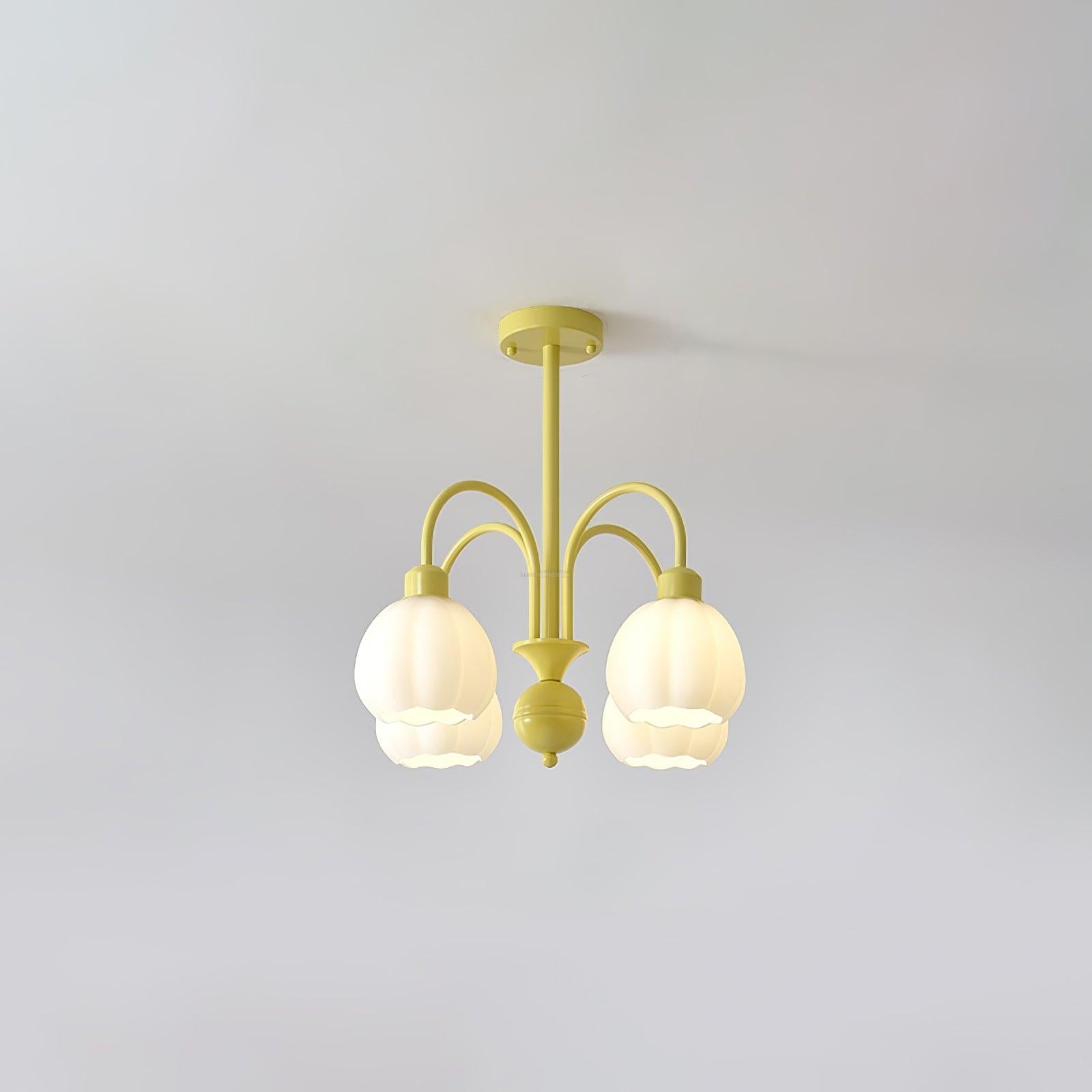 Cream Pumpkin Ball Chandelier with 4/5/6/8 heads - Zahara-1-Luxehomezone