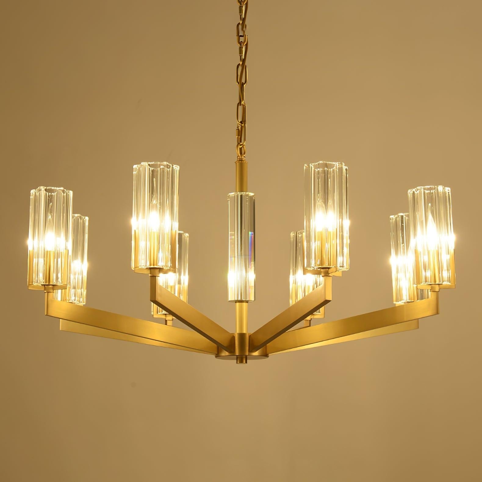 Kayla Brass Chandelier with 6/8/10/15 heads - Luxehomezone
