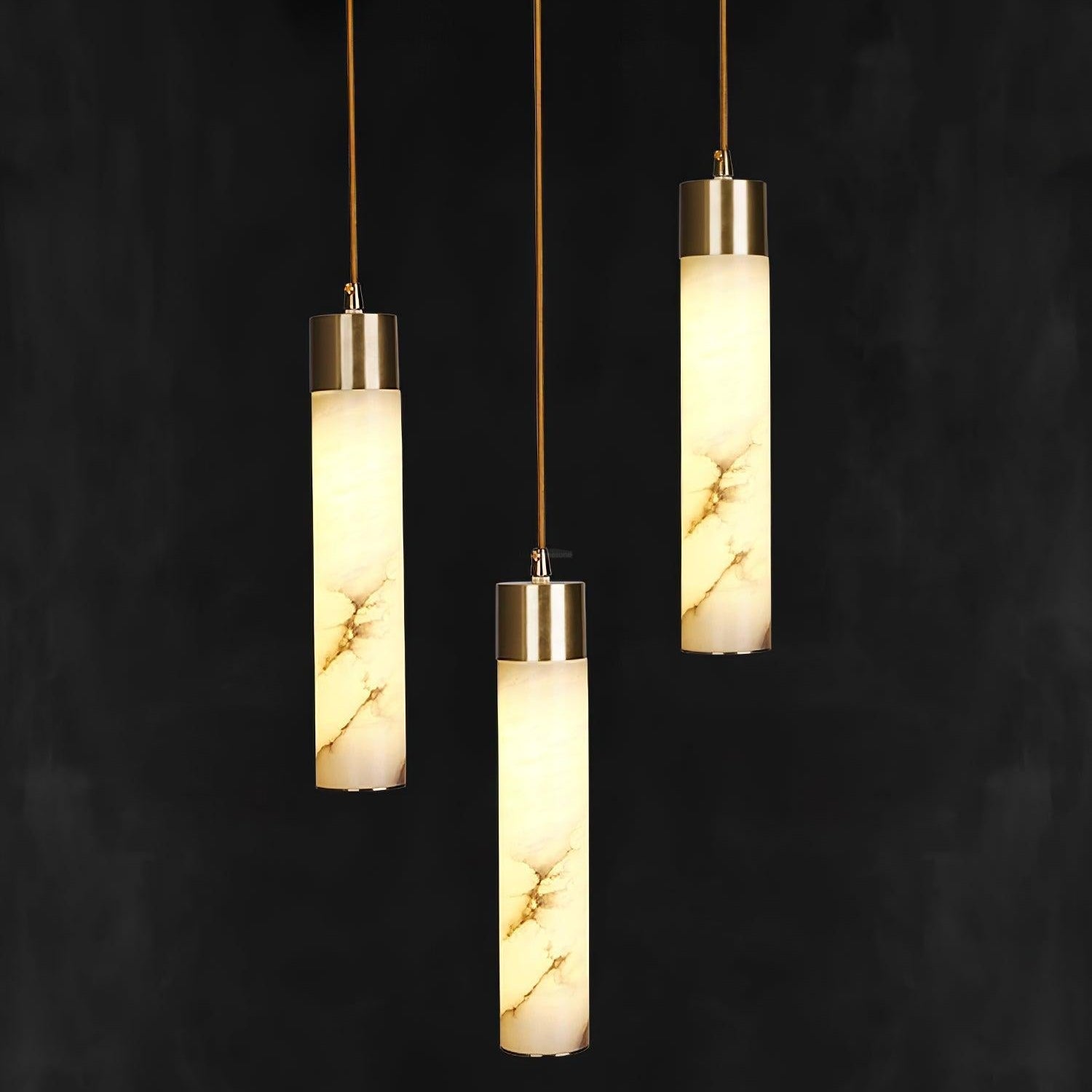 Tala Brass Alabaster Pendant Light - Alabaster, Alabaster Pendant-1-Luxehomezone