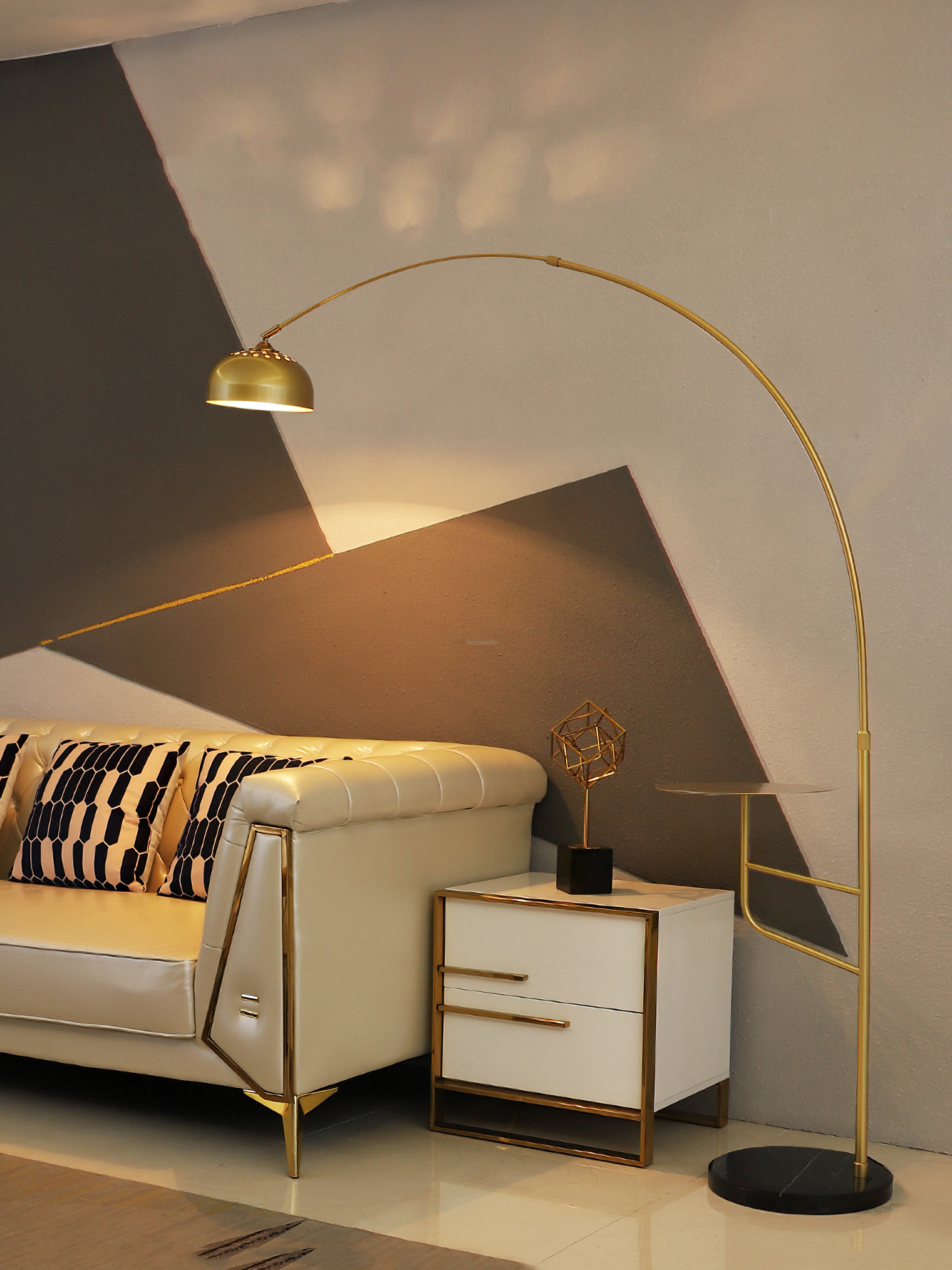 Arc Bell Floor Lamp  ∅ 11″ - Bent-1-Luxehomezone