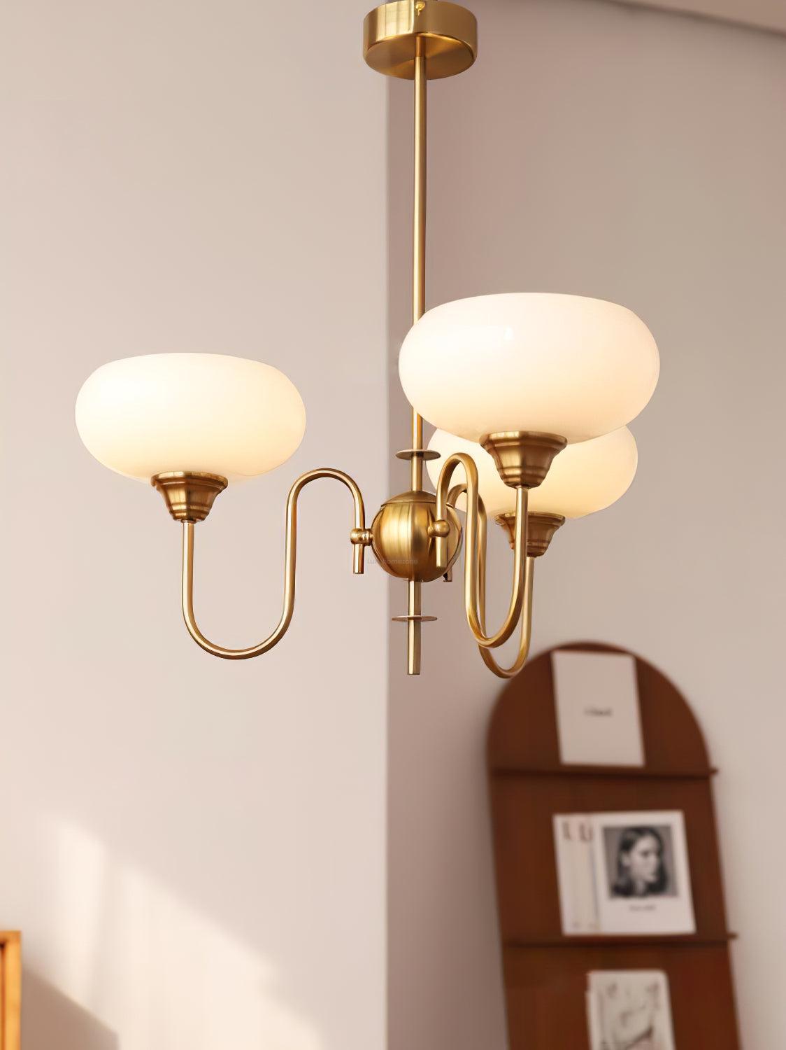 Creamy Persimmon Chandelier - Glass Chandelier, Persimmon-1-Luxehomezone