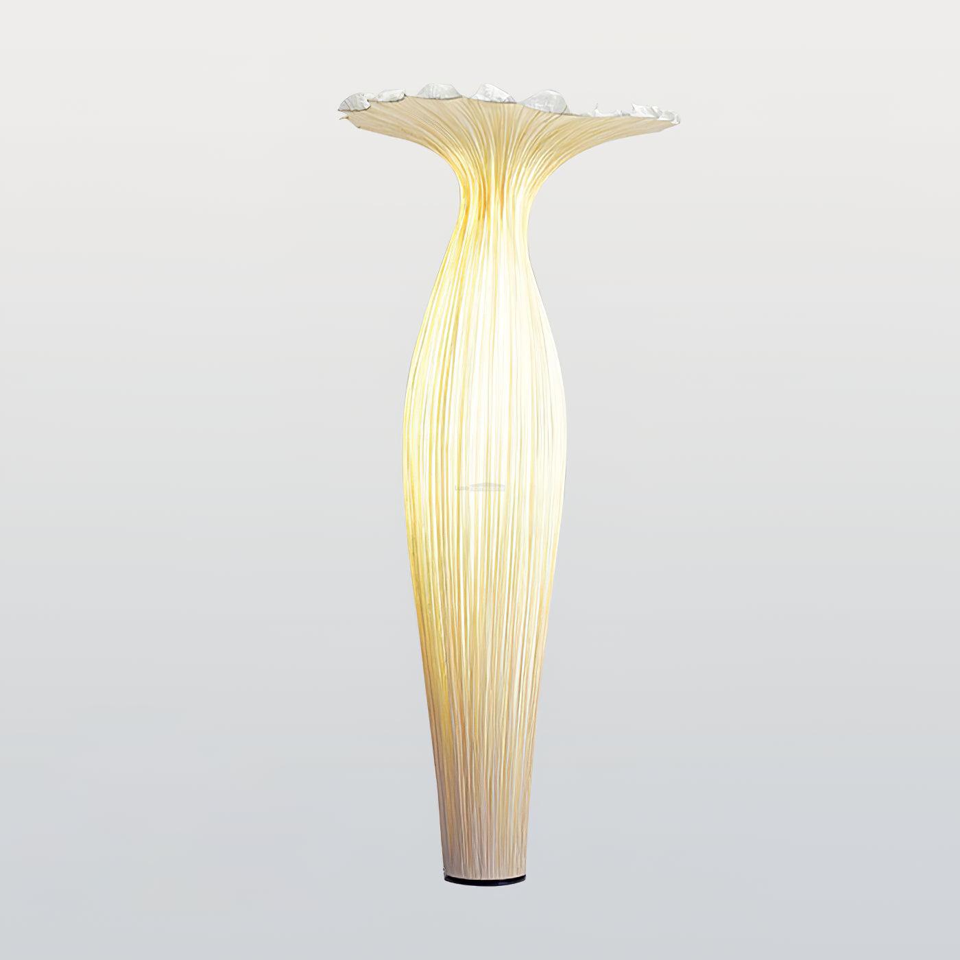 Vase Fabric Floor Lamp ∅ 19.7″ - Drapery-1-Luxehomezone