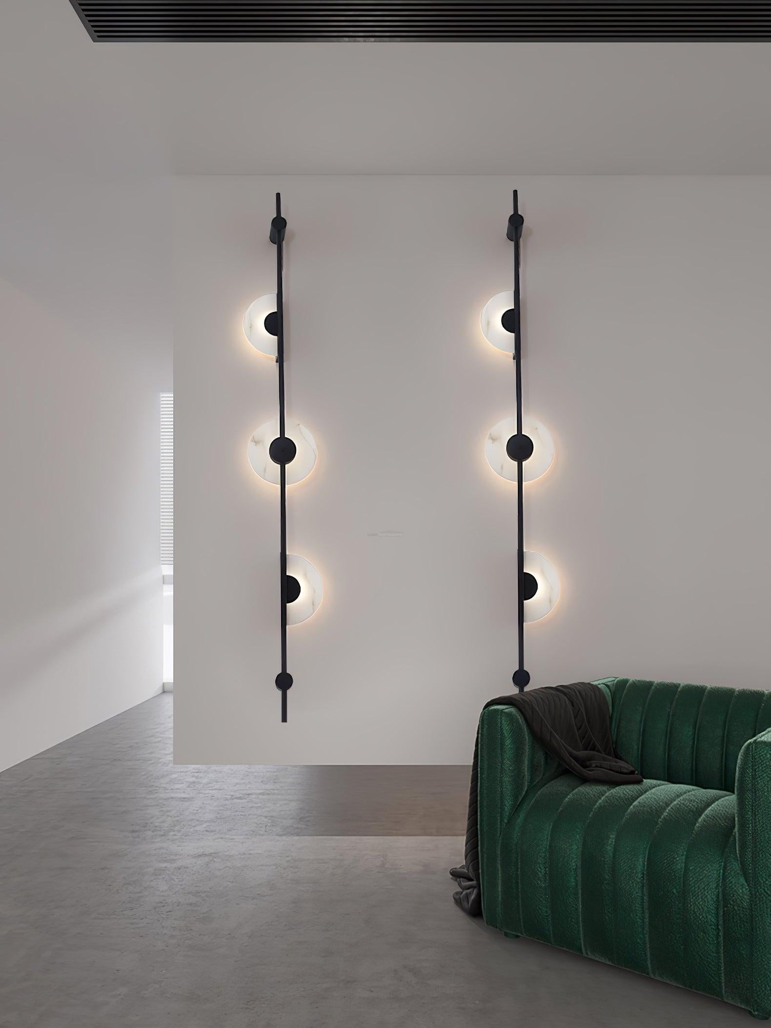 Alabaster Orb Vertical Wall Sconce - Luxehomezone
