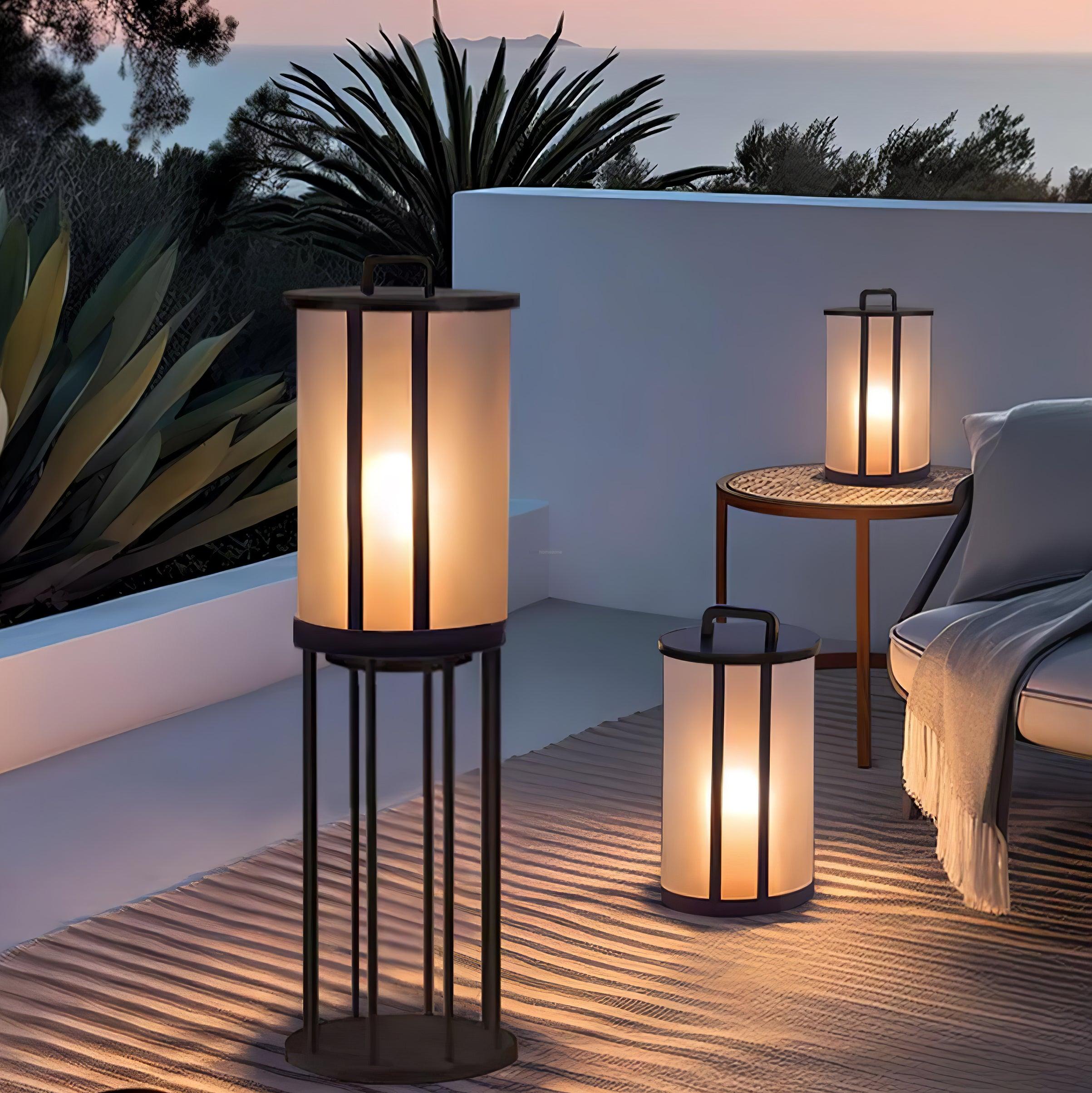 Round Pillar Acrylic Lantern Lamp for Outdoor - Luxehomezone