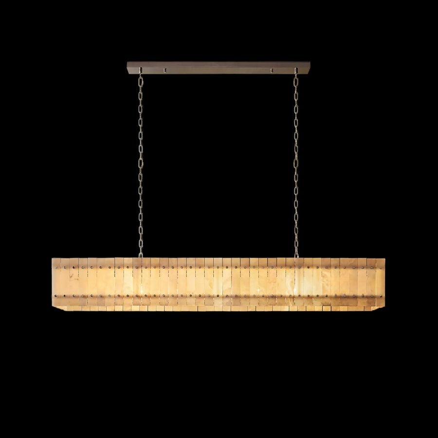 Lux Alabaster Linear Chandelier 72″