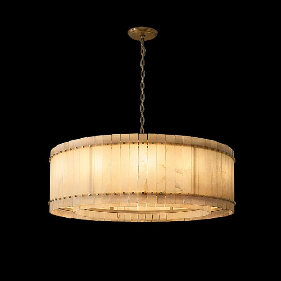 Lux Alabaster Round Chandelier 48″