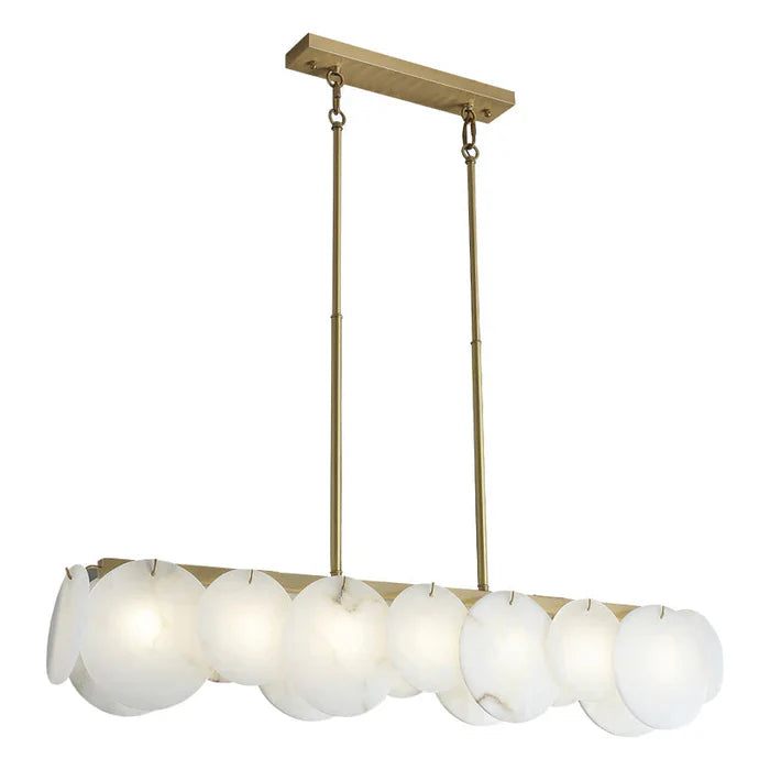 Modernity Alabaster Linear Chandelier - Alabaster, Alabaster lightings, Bedroom, Black, brass, CCCC, Chandelier, Dining & Kitchen, Dining Room, Hotel, Linear, Linear Chandelier, Living Room, metal, Modern, Modern Chandeliers, Restaurant, topalabaster1-1-Luxehomezone