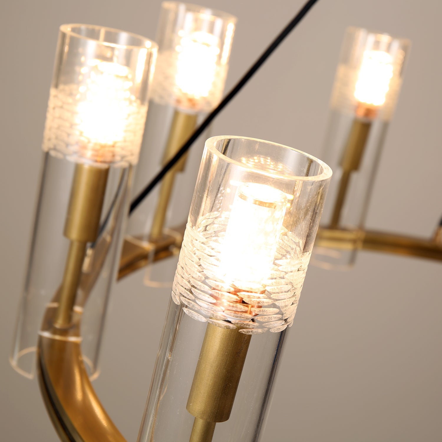 Carney Chandelier 37" Brass