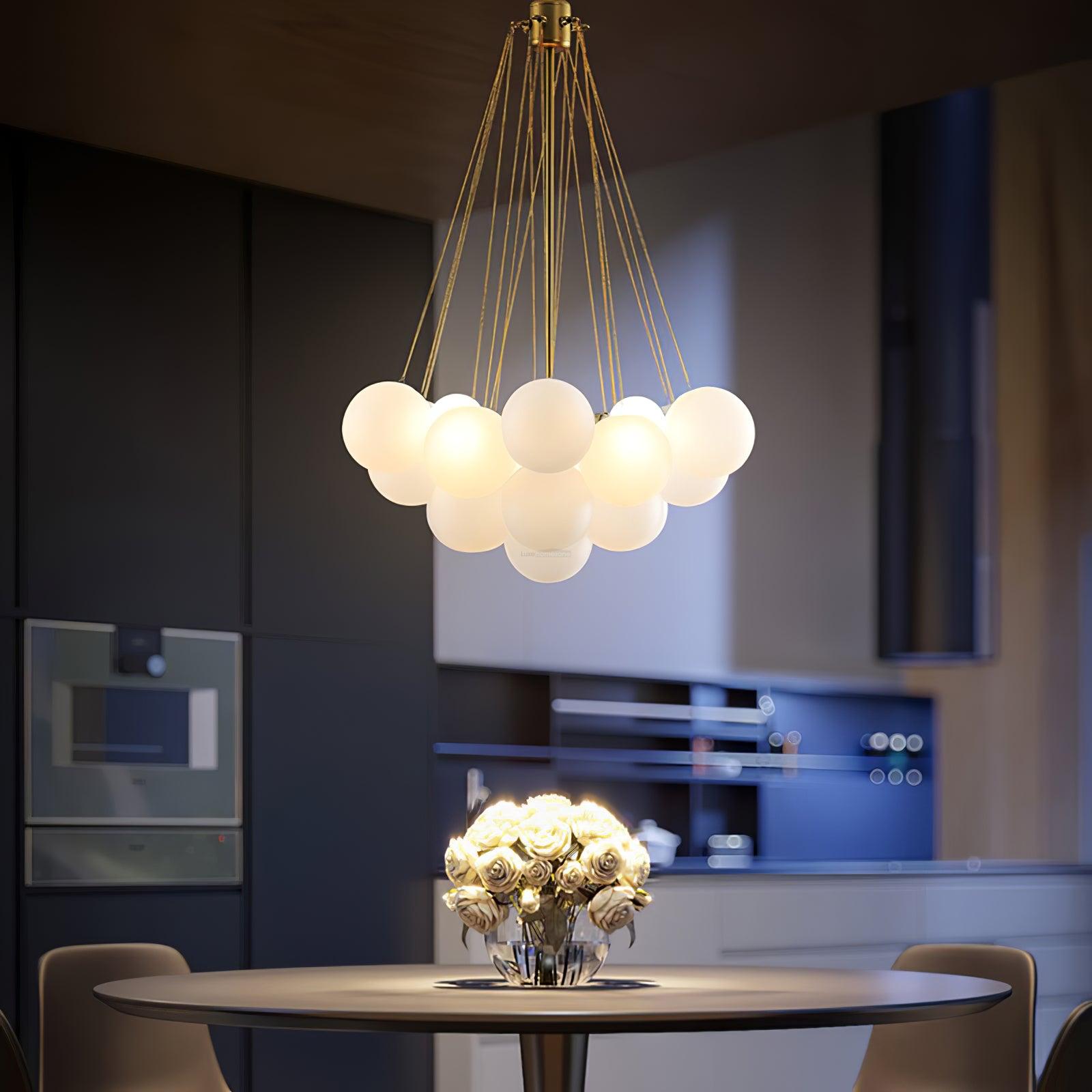 Glass Bubble Chandelier - Bend, chandeliers-1-Luxehomezone