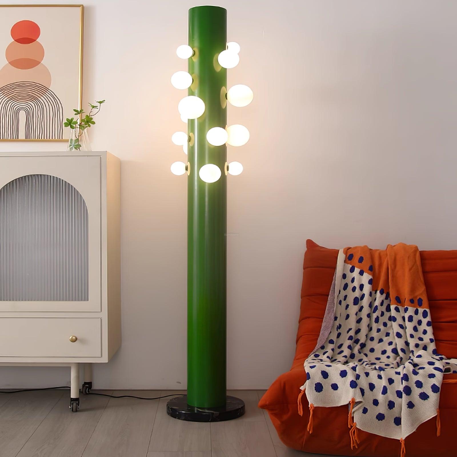 Green Apes Floor Lamp ∅ 11.8″ - Pillar-1-Luxehomezone