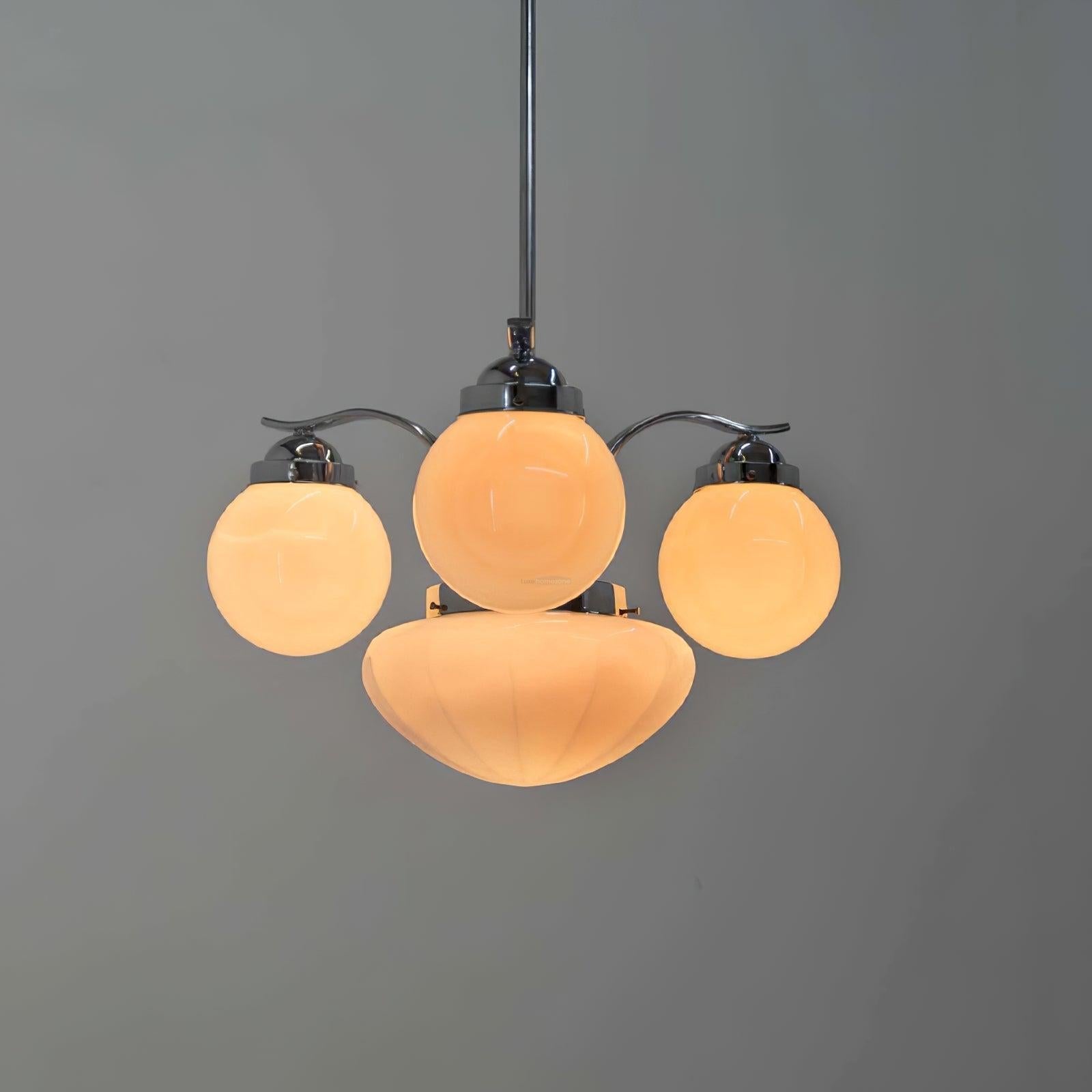 Ryttenberg Glass Chandelier with 4/6 heads - Bend, Marshmallow Chandelier-1-Luxehomezone