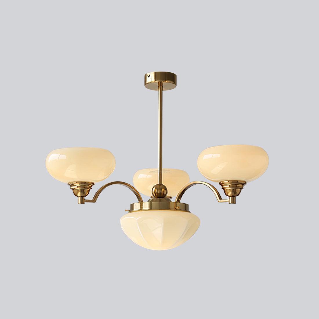 Warre Chandelier ∅ 26.5″ - Bend, Marshmallow Chandelier-1-Luxehomezone