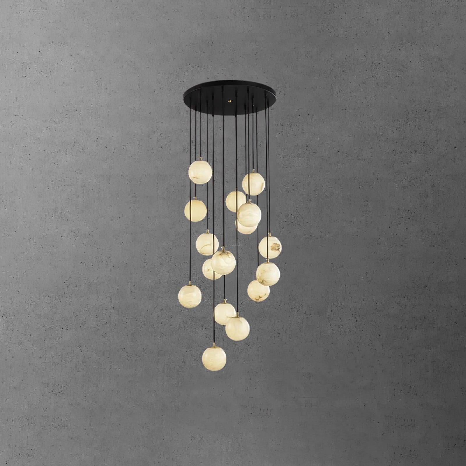 Alabaster Balls Cluster Chandelier with 3/5/7/9/16/18 heads - Luxehomezone