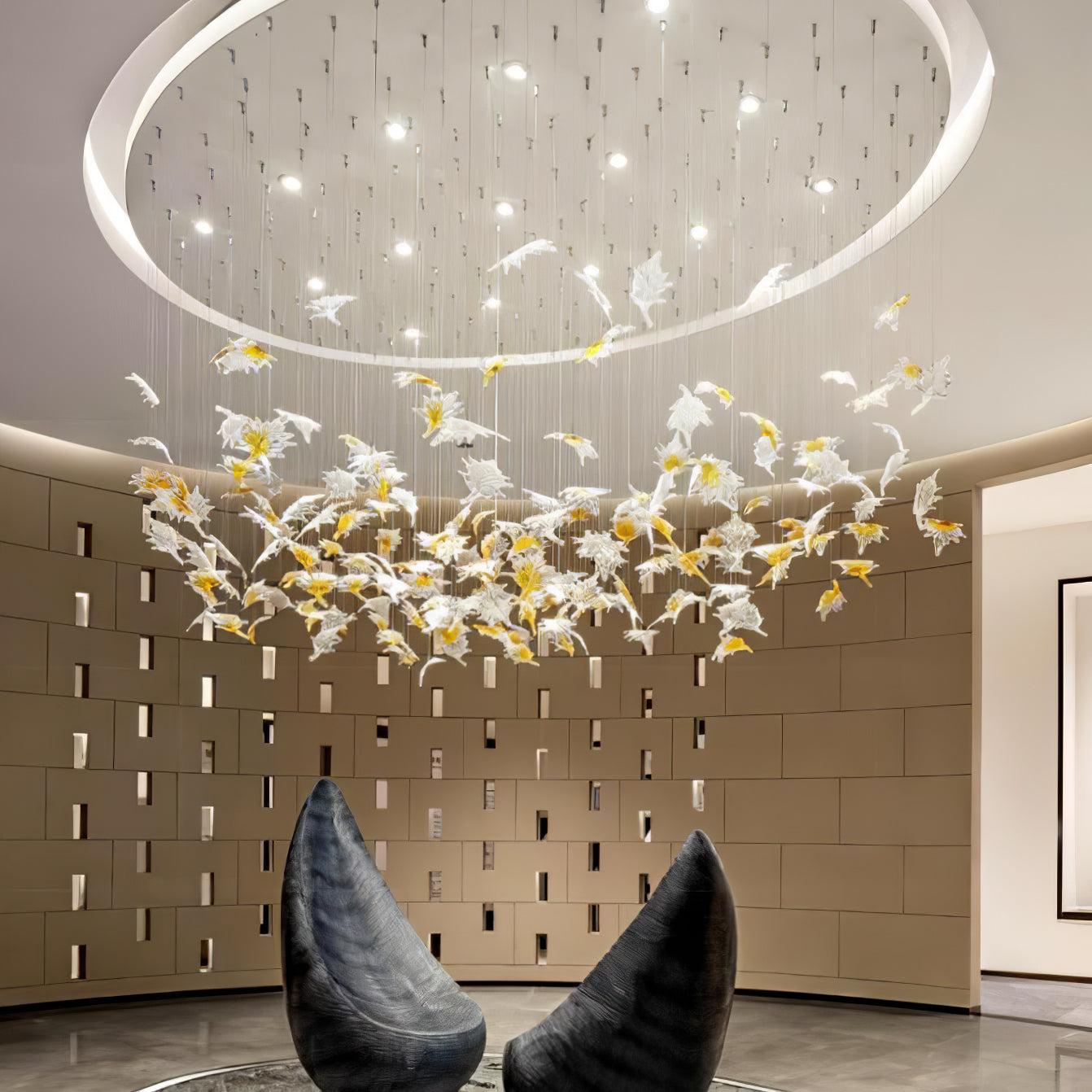 Multicolor Maple Leaf Chandelier - Helia-1-Luxehomezone