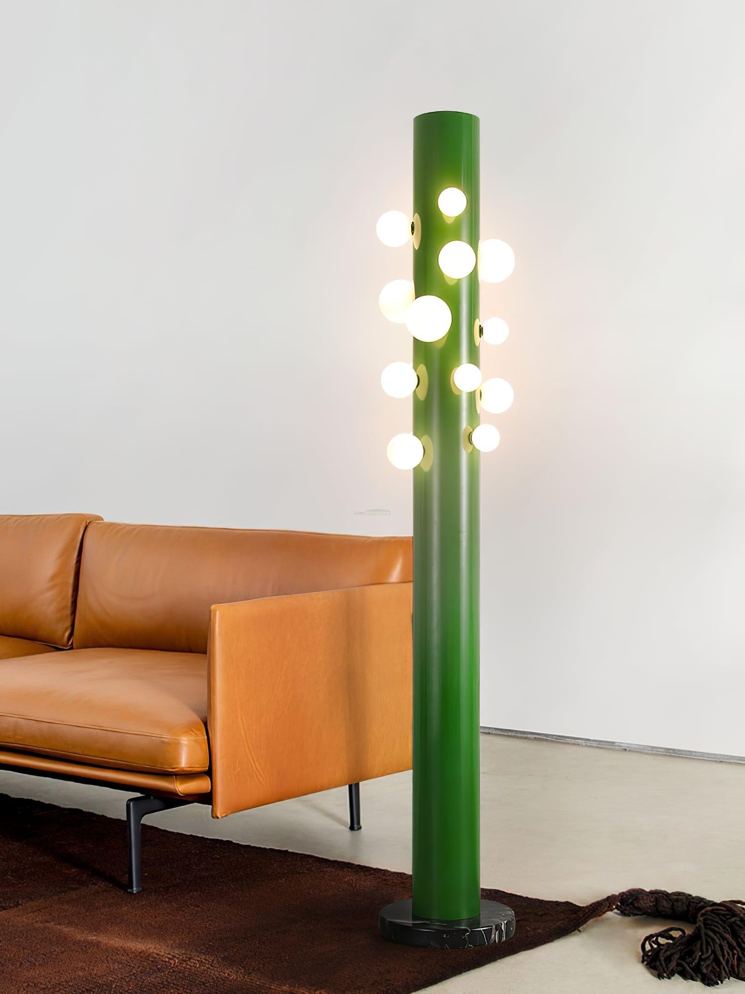 Green Apes Floor Lamp ∅ 11.8″ - Pillar-1-Luxehomezone