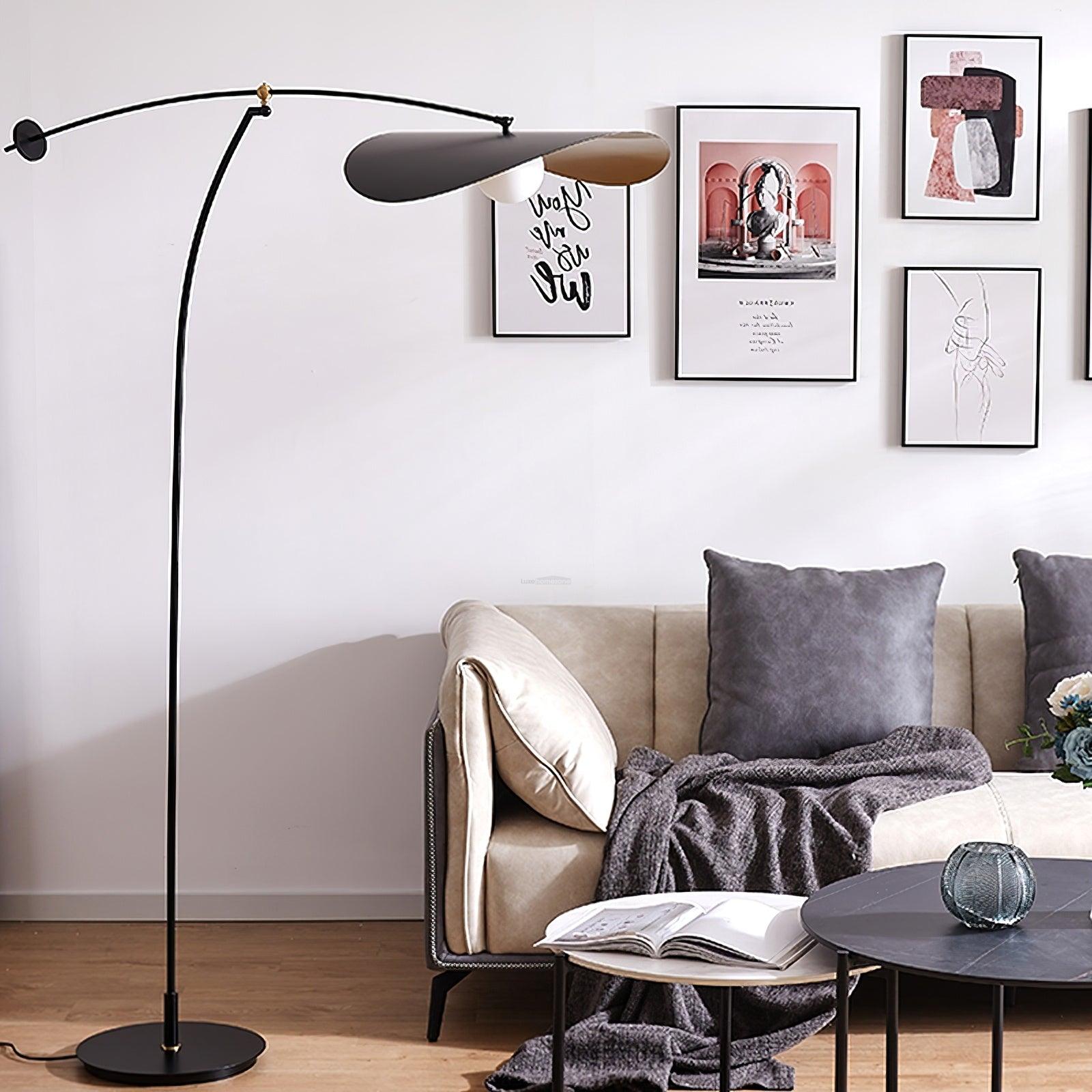 Alonso Floor Lamp  ∅ 6.6″ - Bent-1-Luxehomezone