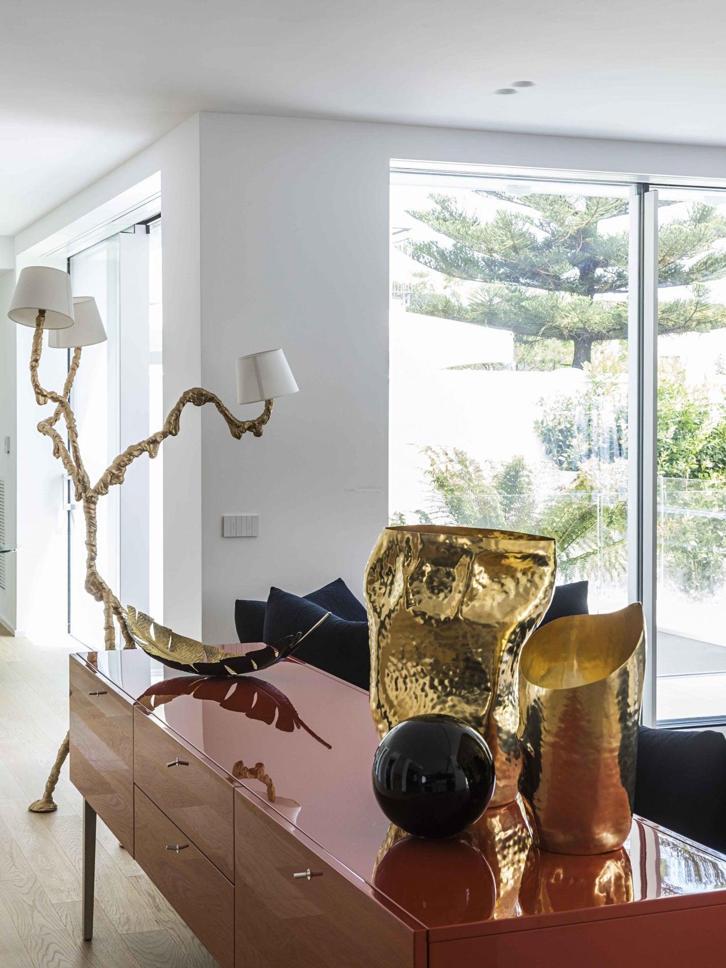 Ines Floor Lamp ∅ 31.5″ - Drapery-1-Luxehomezone