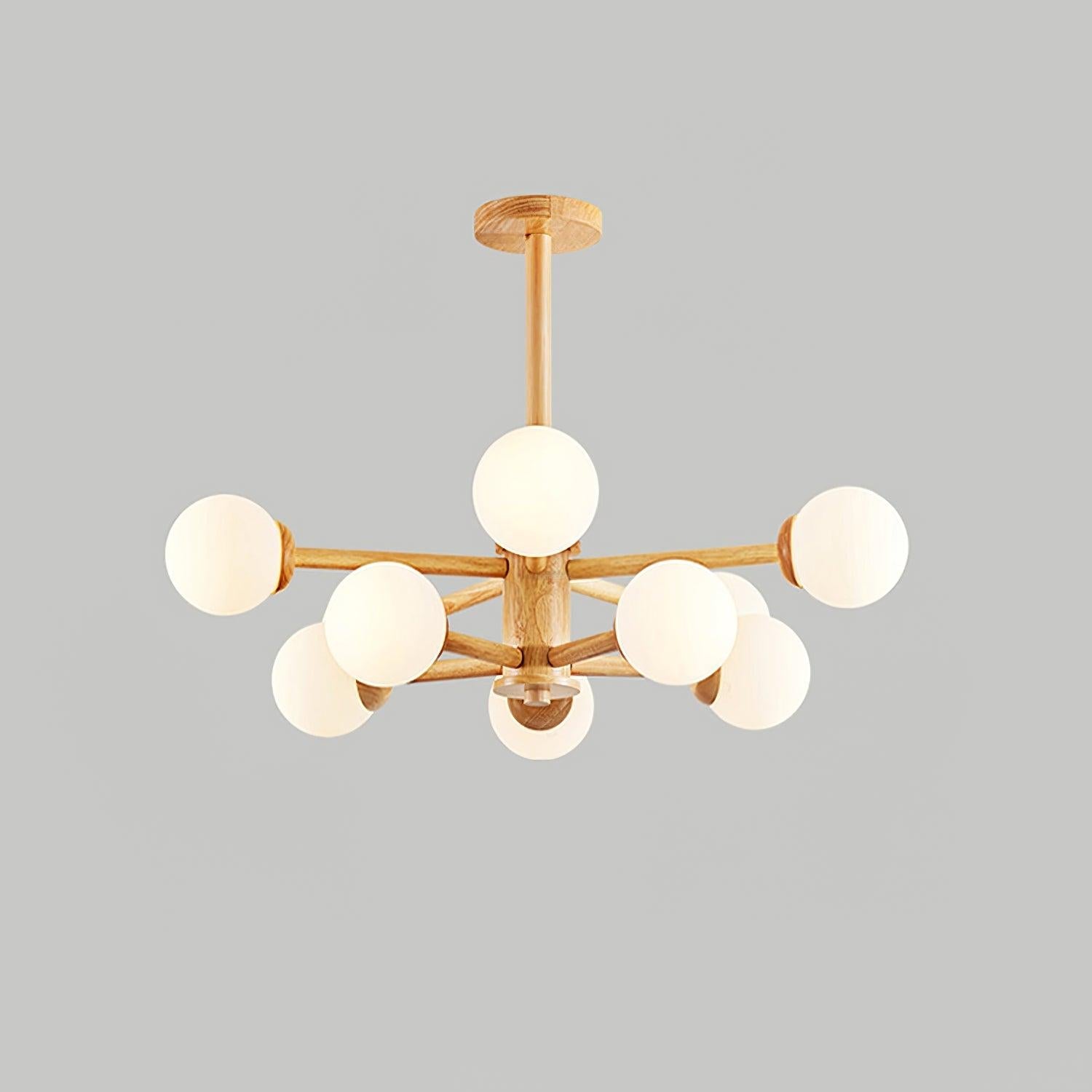 Kozan Wooden Chandelier with 6/8/10/12 heads - Frown-1-Luxehomezone
