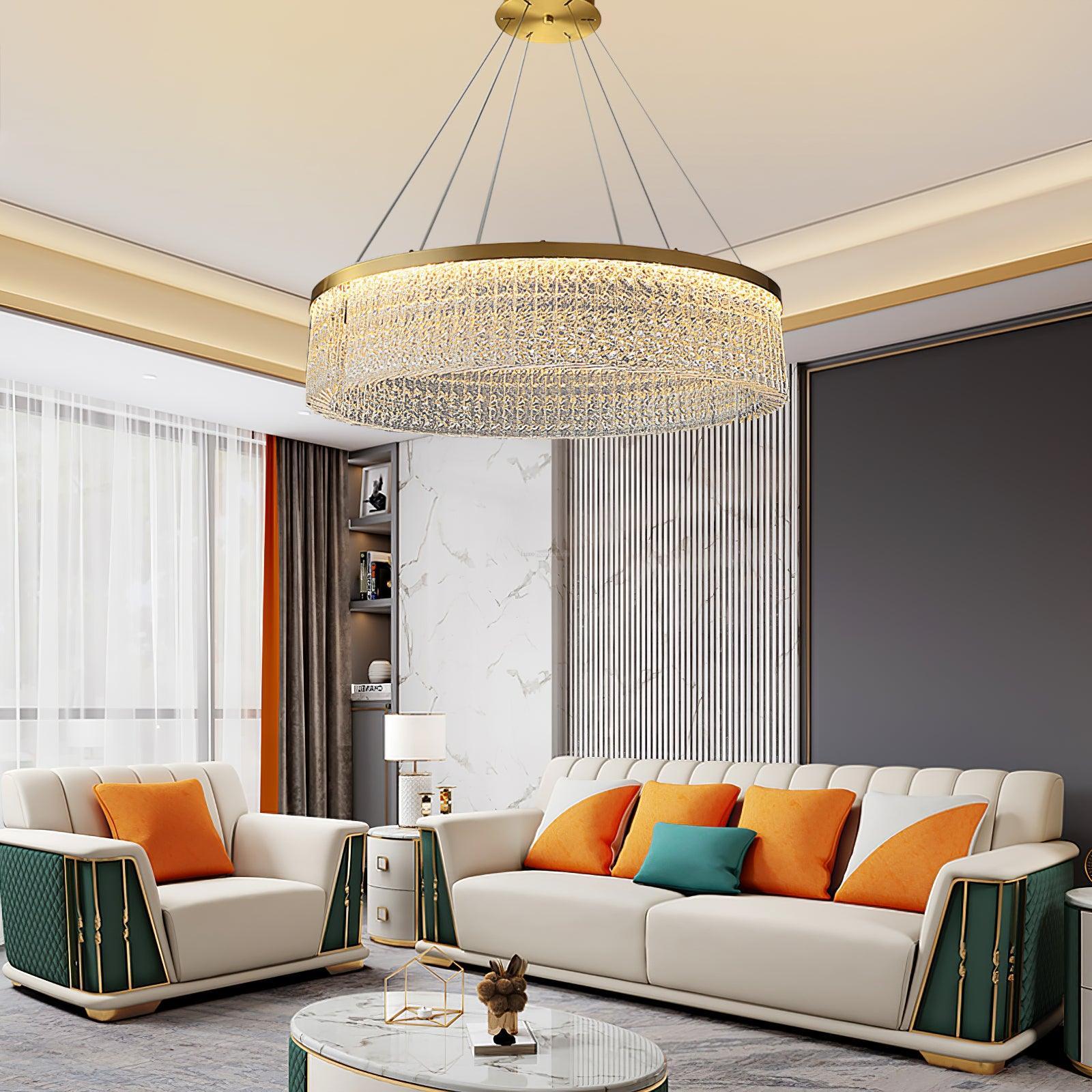 Halo Crystal Round Chandelier - Crystals-1-Luxehomezone