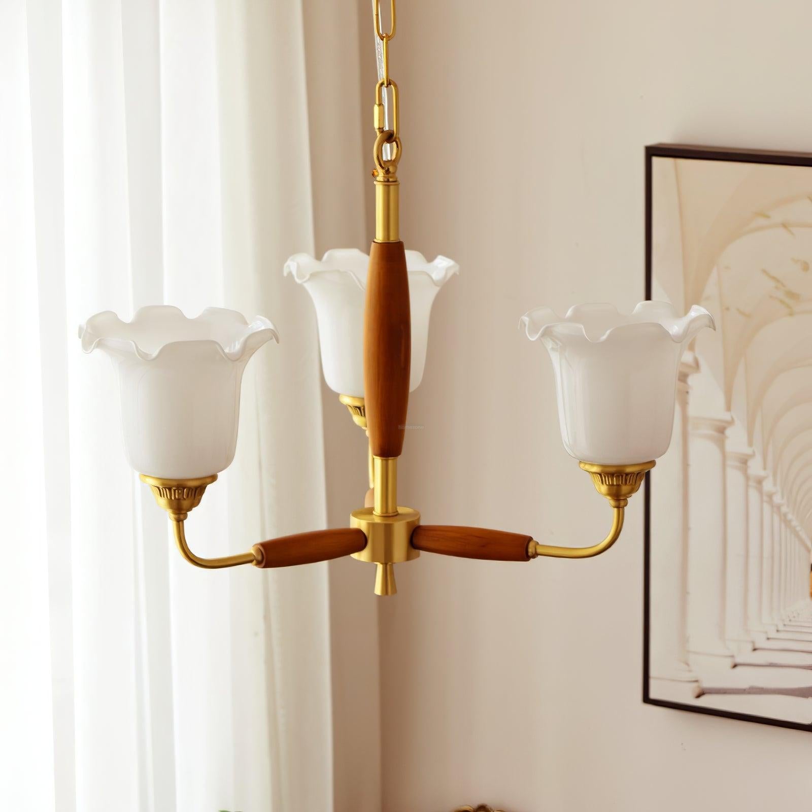 Trumpet Flower Glass Chandelier  ∅ 19.7″ - Zahara-1-Luxehomezone
