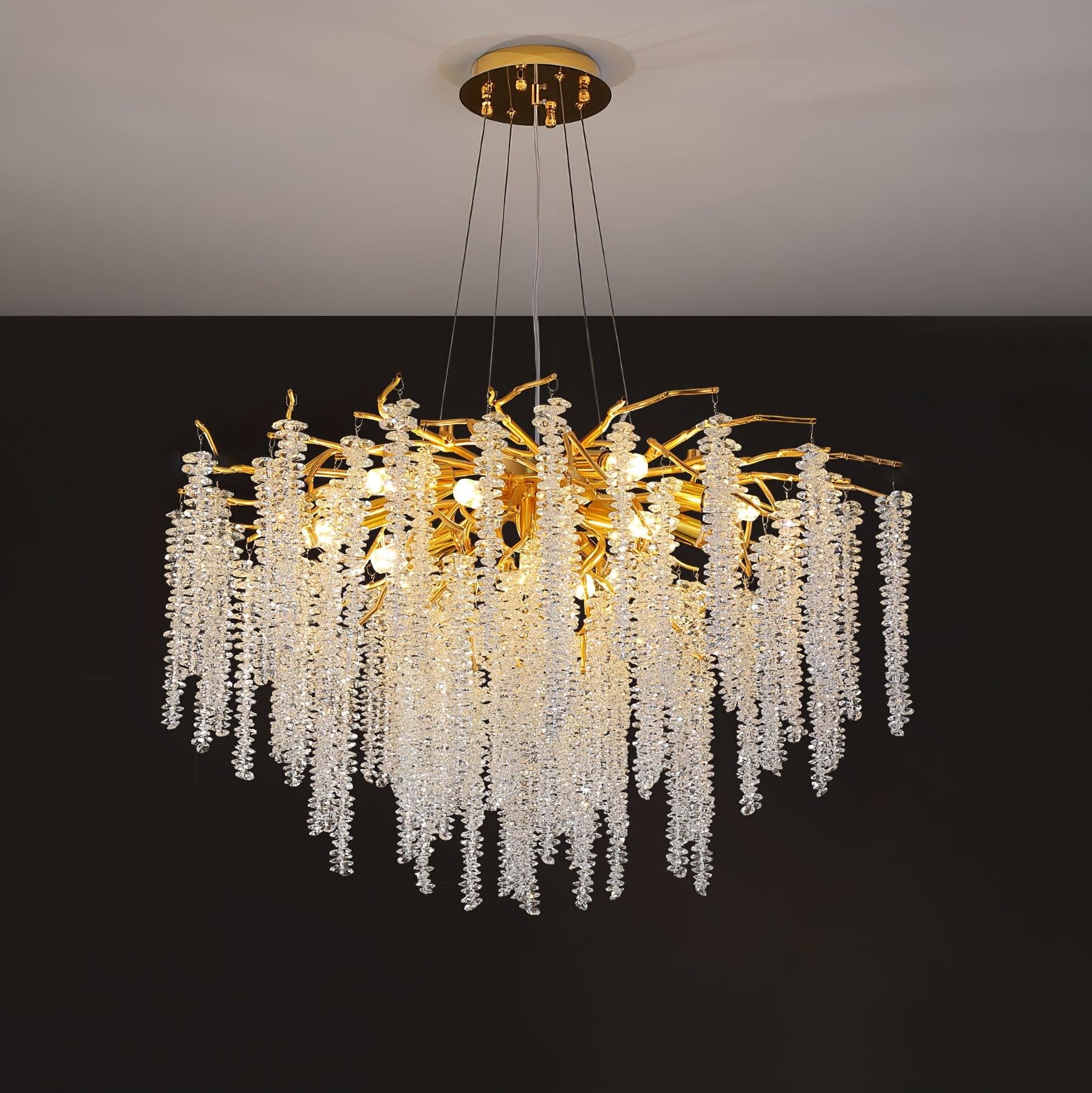 Wisteria Flower Style Crystal Chandelier For Living Room - Luxehomezone