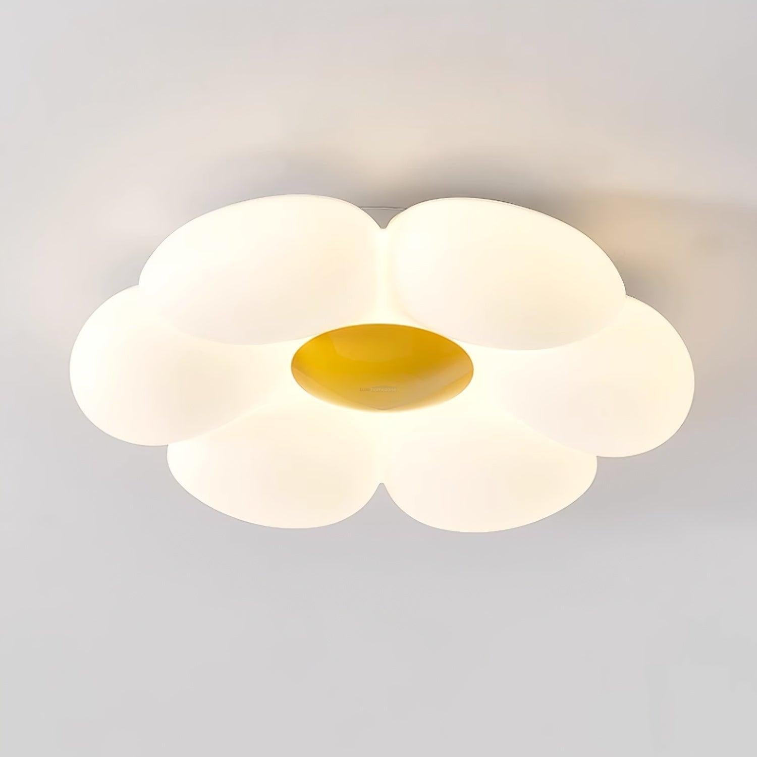 Six-leaf Flower Kids Room Ceiling Lamp  ∅ 19.7″ - Candy, Flush Mounts, Green, Pink, White, Yellow-1-Luxehomezone