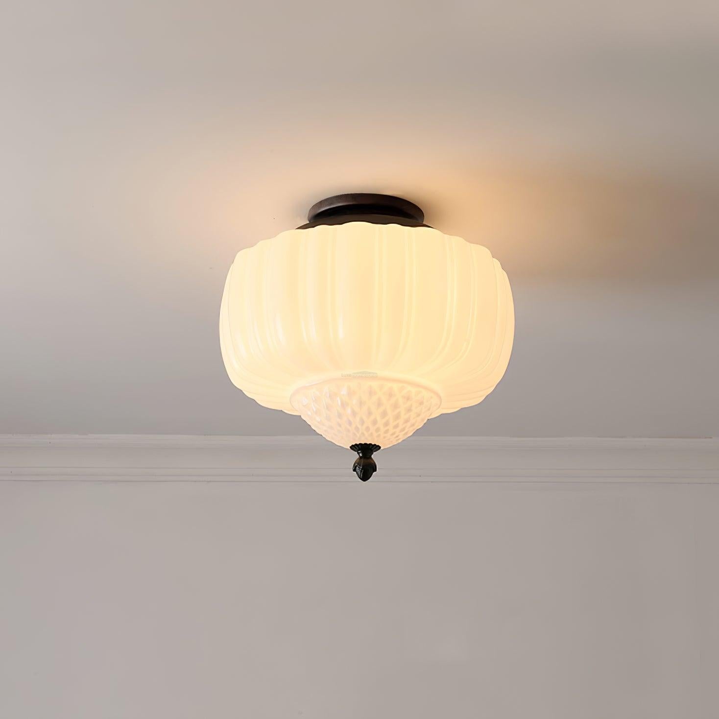 Charles Edwards Taper Flush Mount - Black & White, Charles, Semi Flush Mounts-1-Luxehomezone