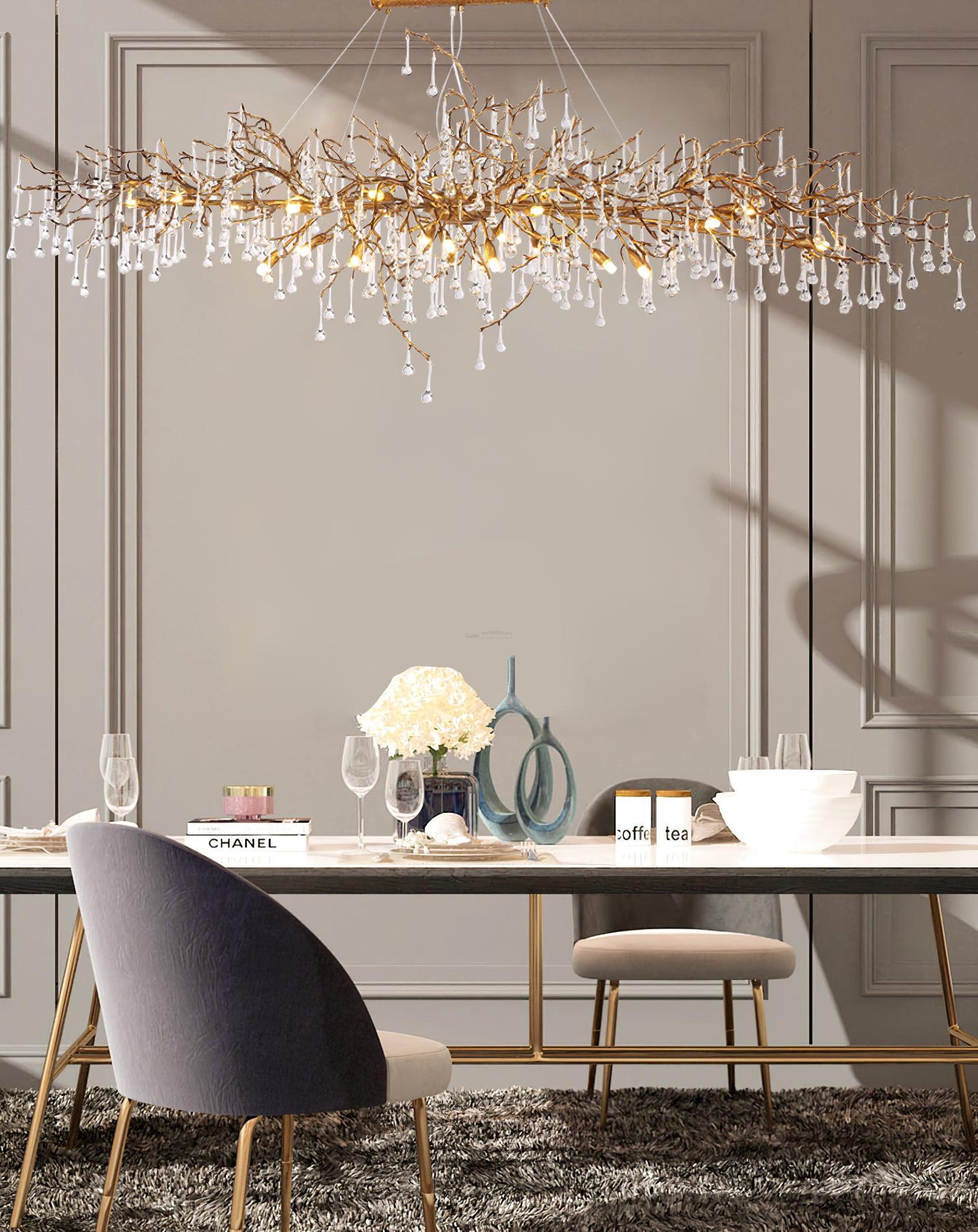 Bijou Tear Drop Style Chandelier - Luxehomezone