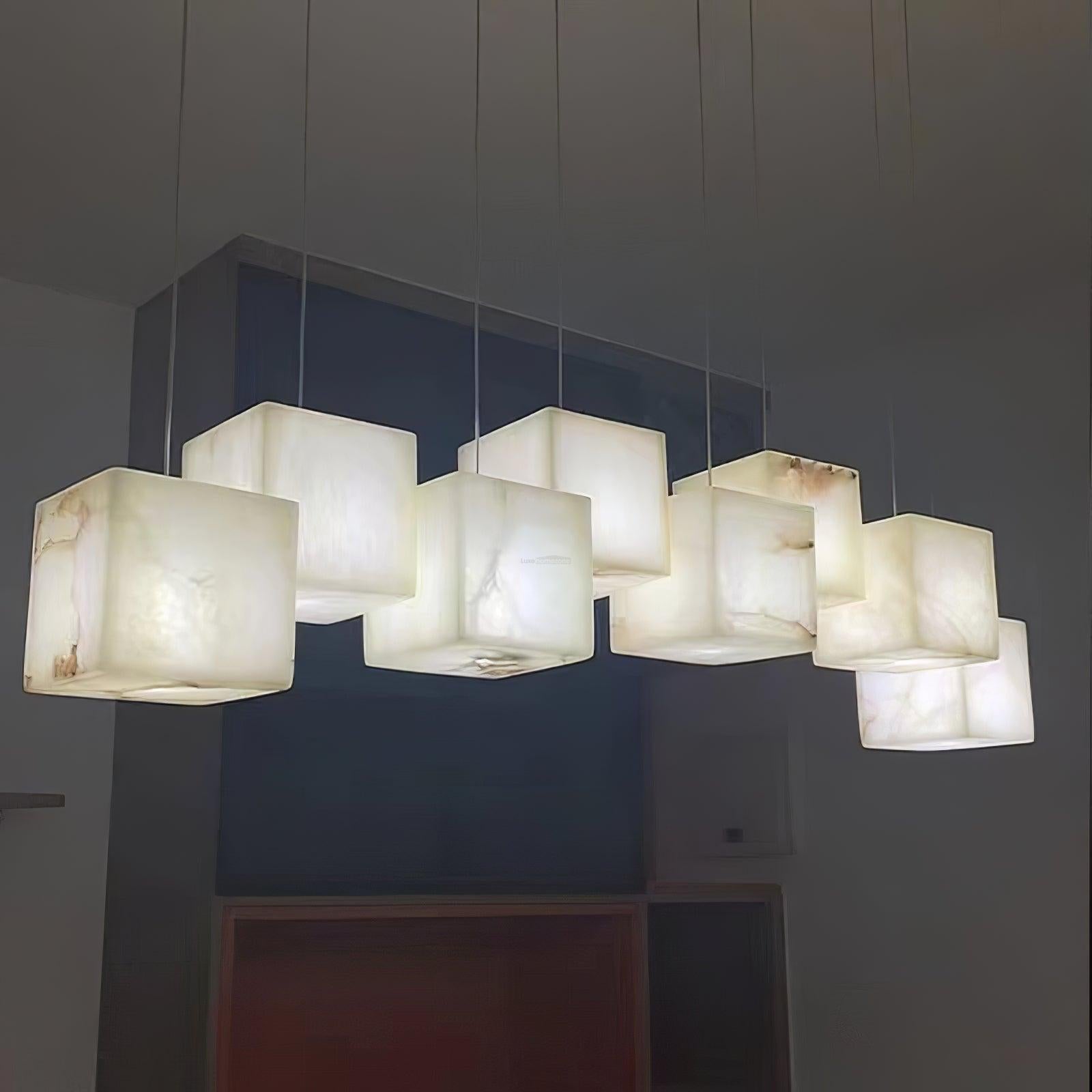 Alabaster Box Linear Chandelier - Luxehomezone