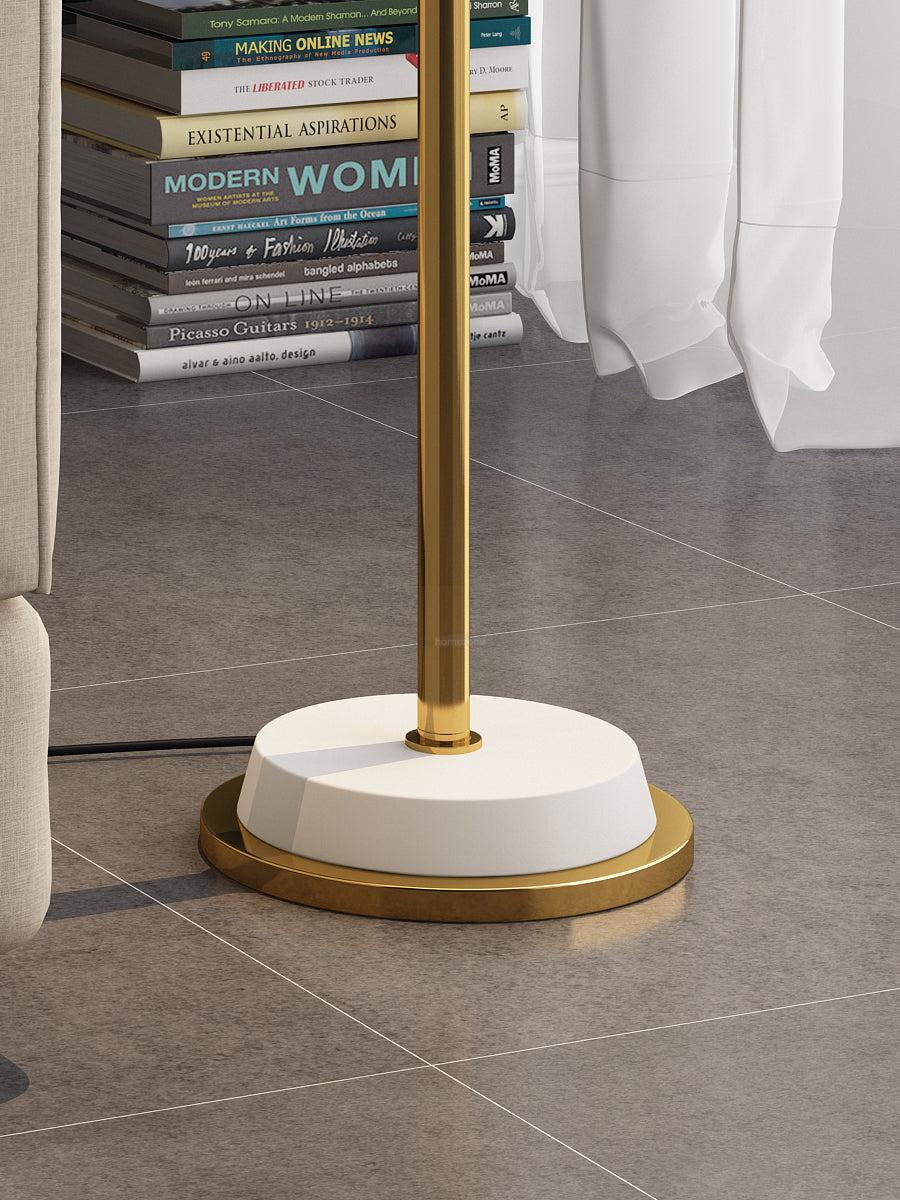 Emmental Floor Lamp ∅ 17.3″ - Gold&Black, Gold&White-1-Luxehomezone