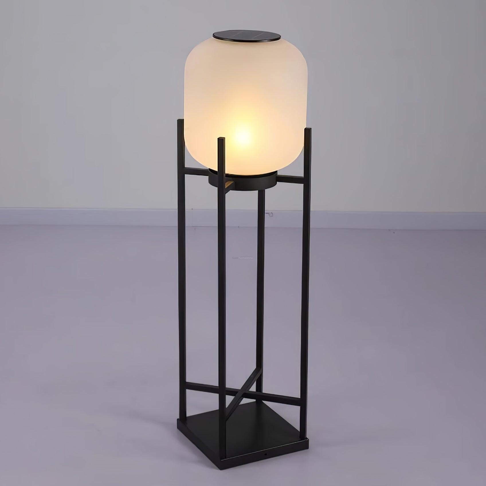 Lantern Solar Floor Lamp for Outdoor - Cube-1-Luxehomezone