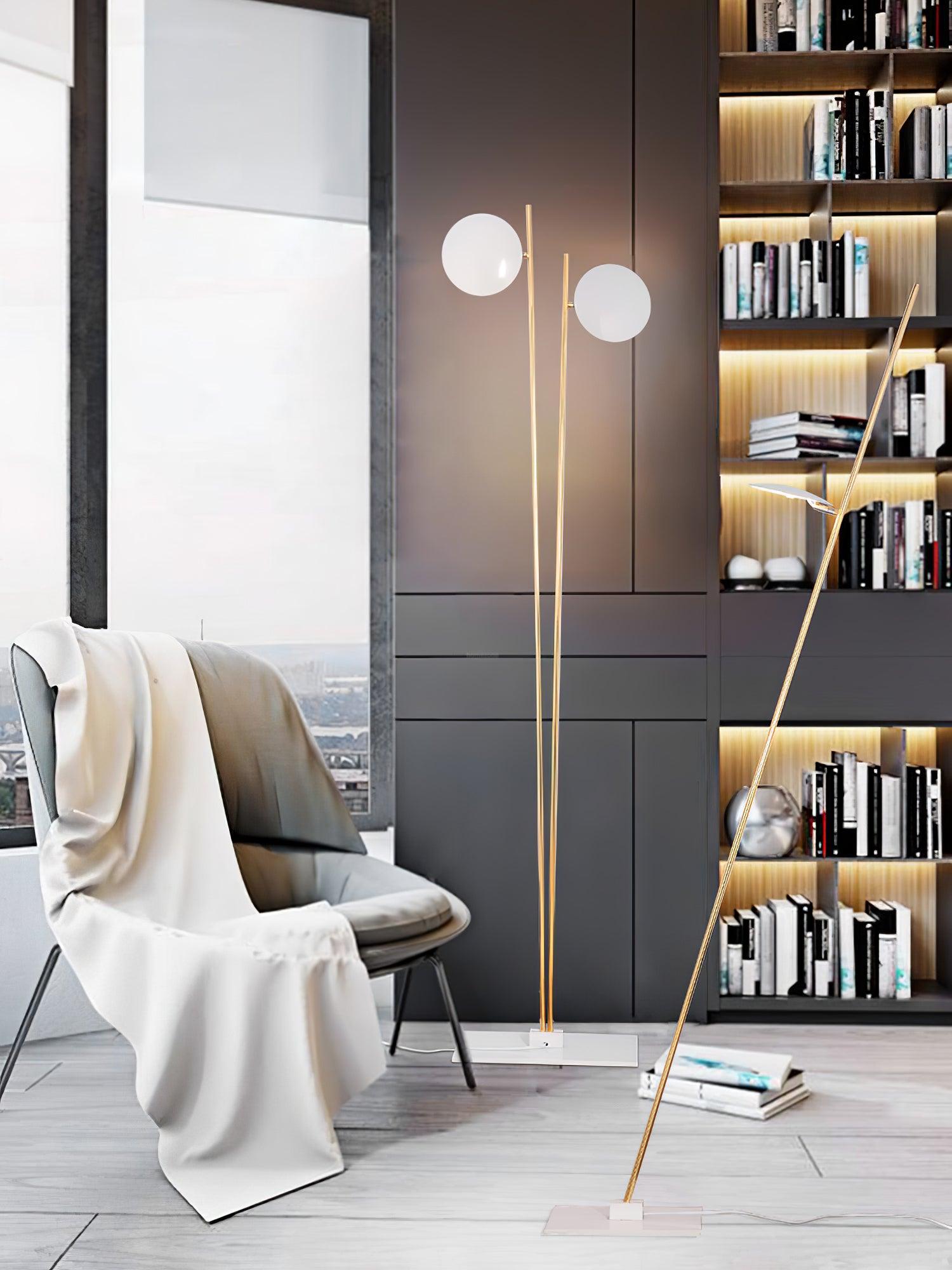 Lederam Floor Lamp with 1/2/3 heads - Mini-1-Luxehomezone