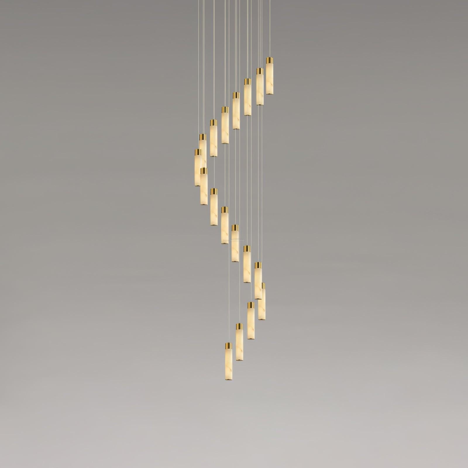 Celestial Alabaster Cascade Chandelier with 5/7/9/12/16/18/24/32 heads - Luxehomezone