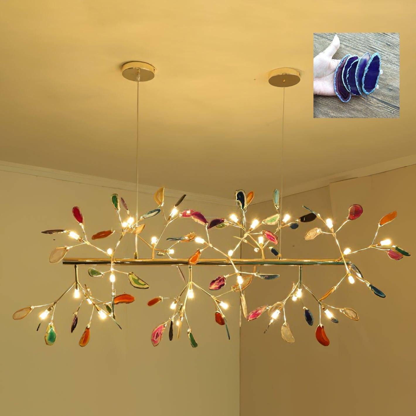 Agate Flake Chandelier with 4/12/16/20 heads - Branch-1-Luxehomezone