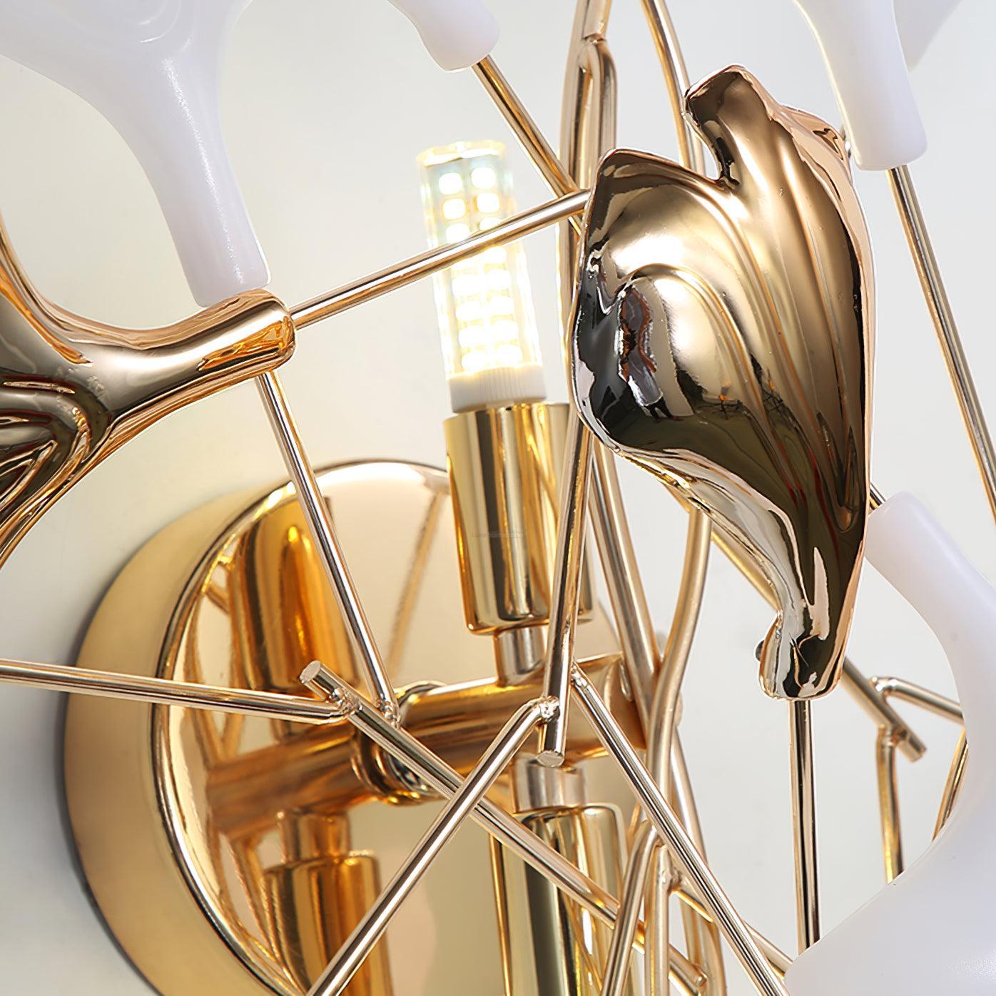 Gingko Wall Lamp with Leaves - Luxehomezone