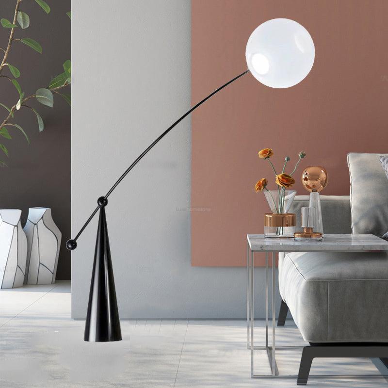 Opal Arc Floor Light - Bent-1-Luxehomezone