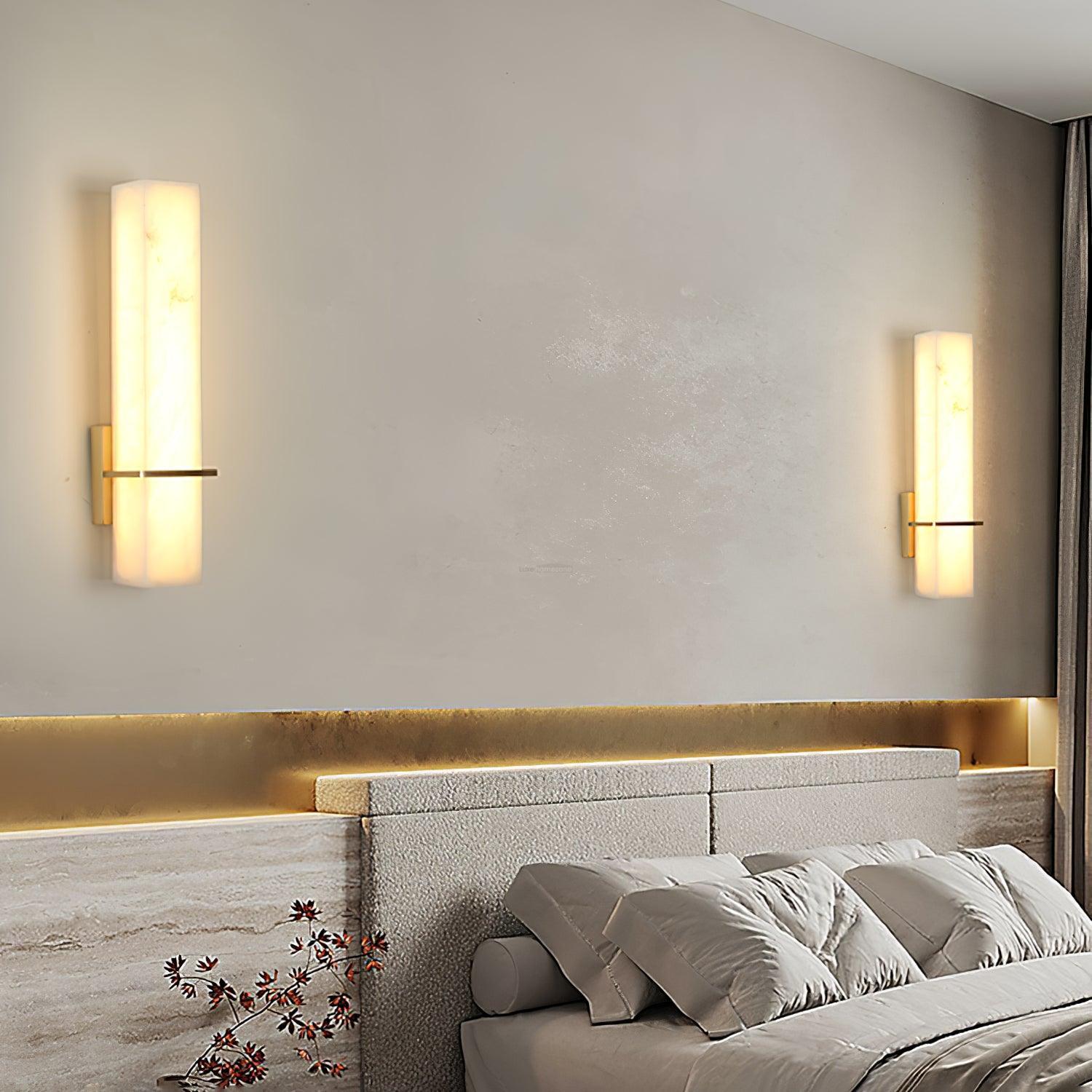 Milan Alabaster Wall Sconce Style A - Alabaster, Alabaster Wall Lamp-1-Luxehomezone