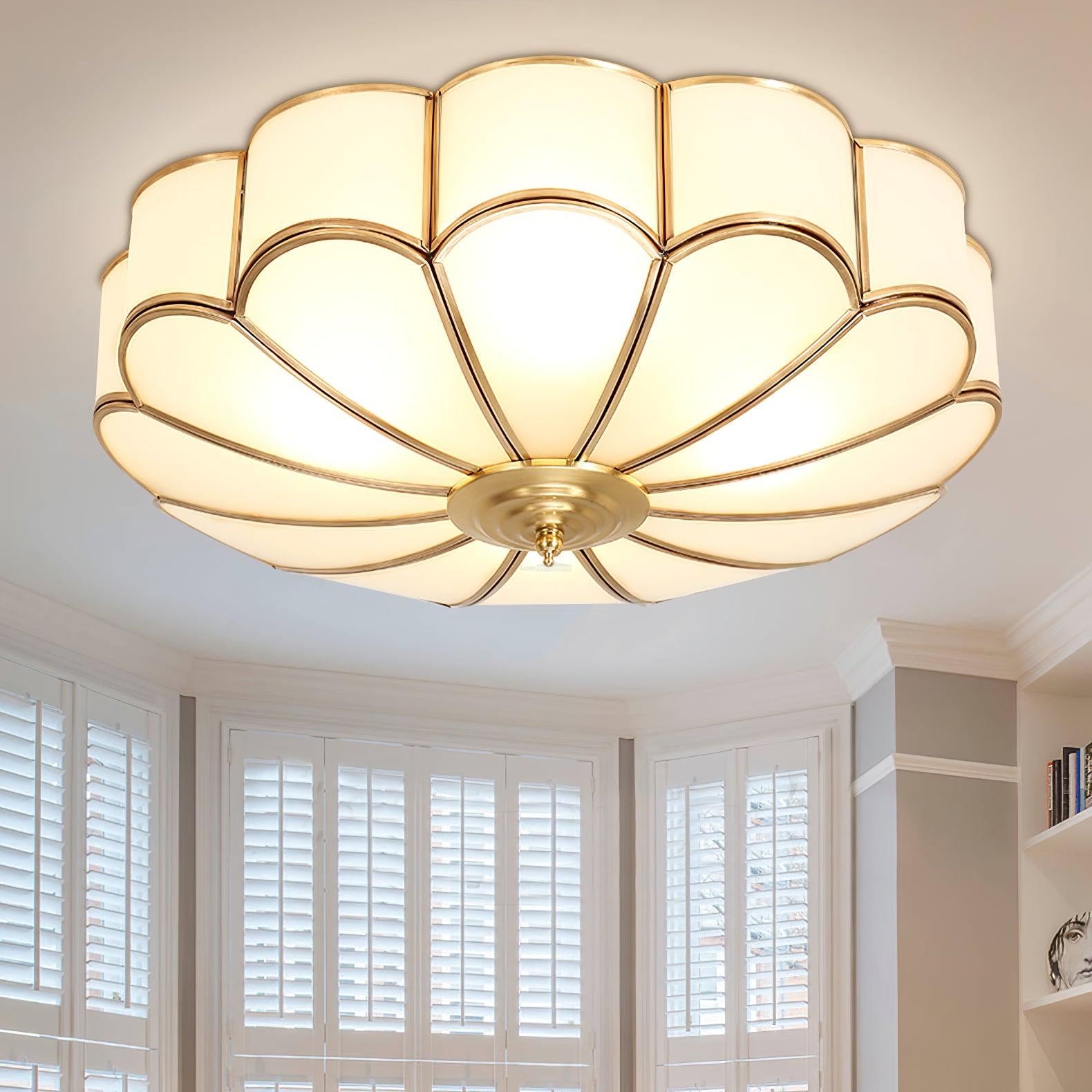 Flower Shape Glass Recessed Ceiling Light-Glass Flush Mount - Flush Mounts, Optimized-1-Luxehomezone