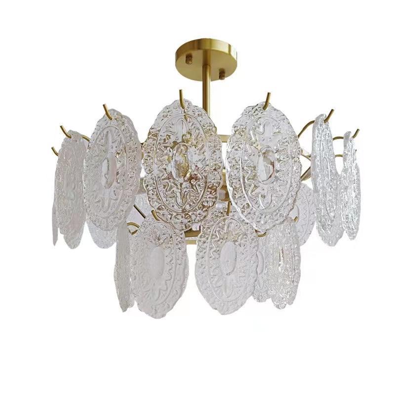 Wave Glass Style Chandelier - Cylinder-1-Luxehomezone