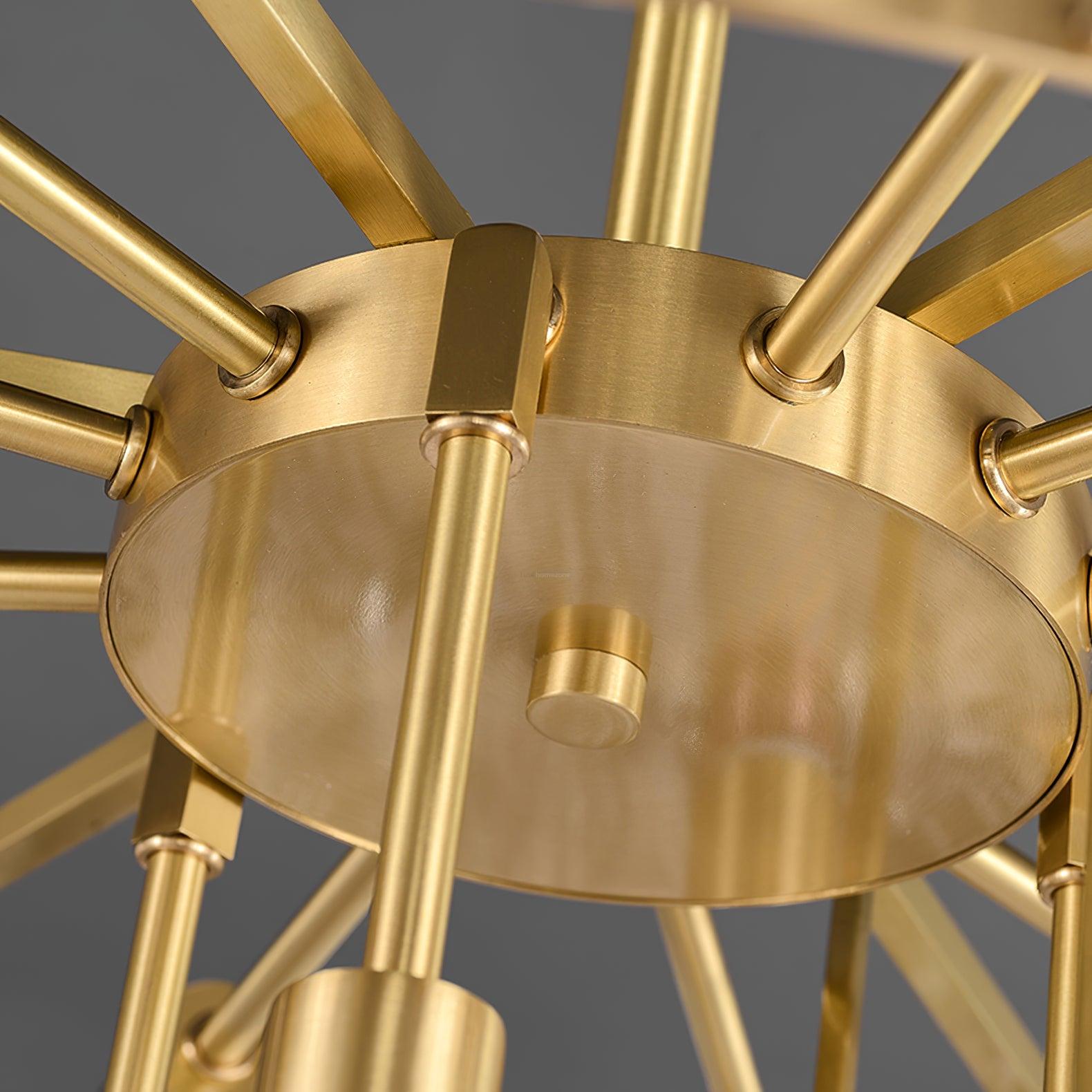 Traditional Classic Metal Glass Chandelier ∅ 15.7″ - Luxehomezone