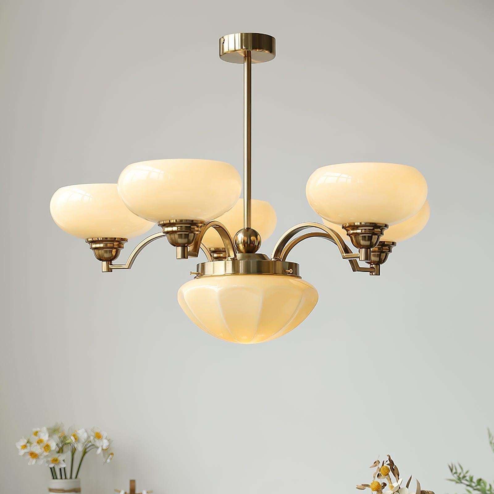 Warre Chandelier ∅ 26.5″ - Bend, Marshmallow Chandelier-1-Luxehomezone