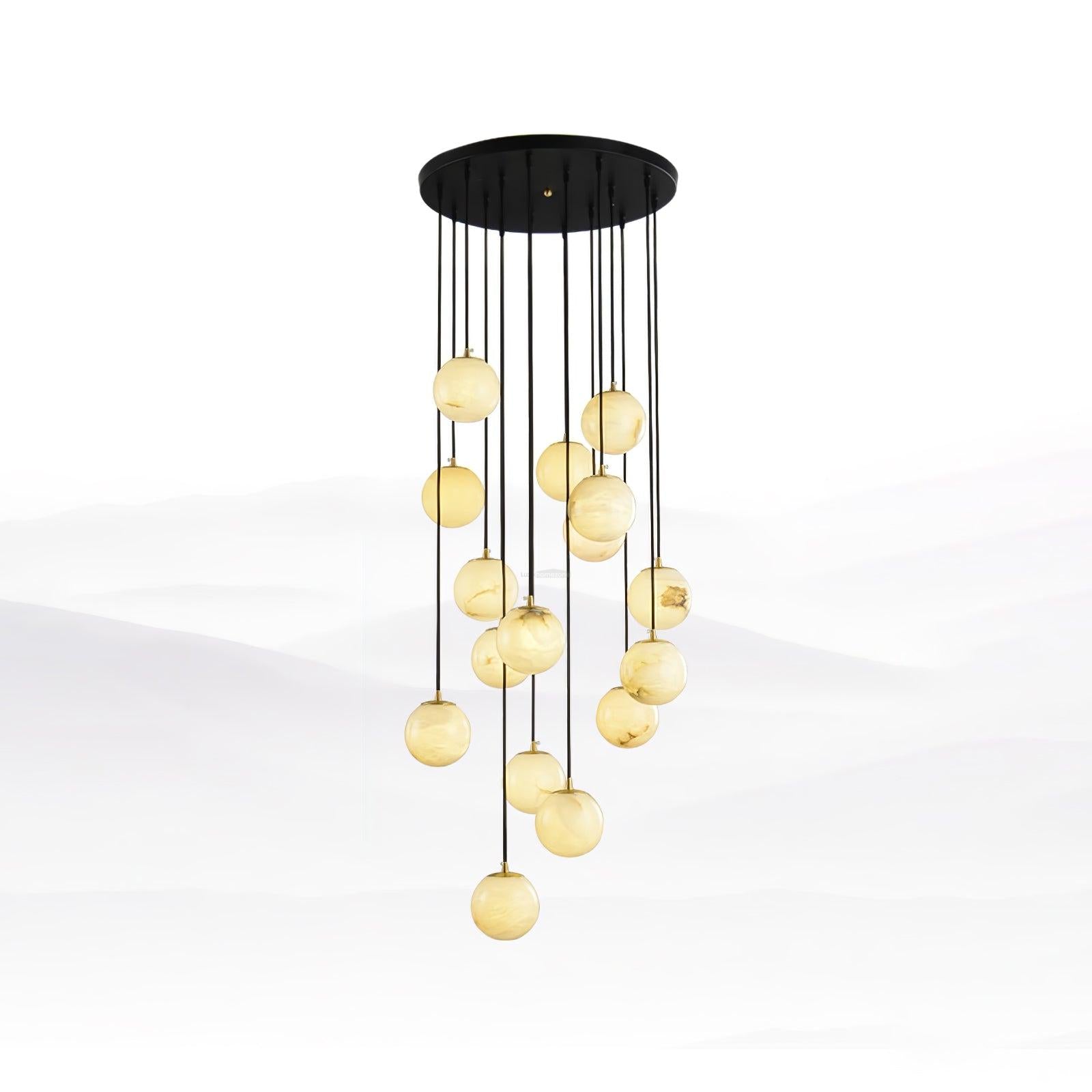 Alabaster Balls Cluster Chandelier with 3/5/7/9/16/18 heads - Luxehomezone