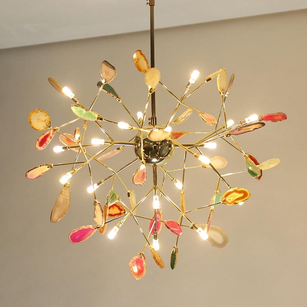 Agate Flake Chandelier with 4/12/16/20 heads - Branch-1-Luxehomezone